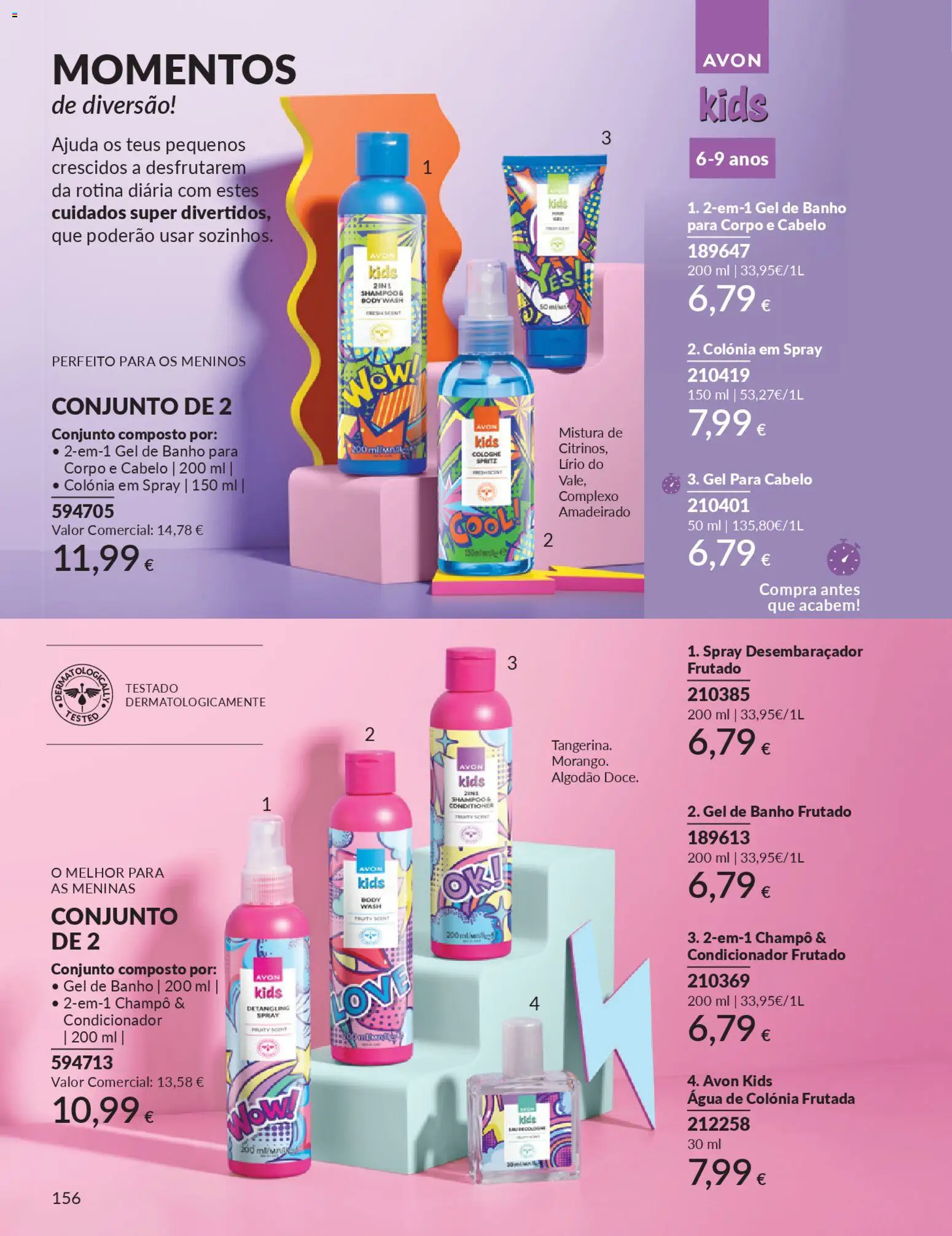 Catálogo Avon Campanha 4 │ válido de 01.04.2026 | Página: 156 | Produtos: Agua, Algodão, Condicionador, Gel para cabelo