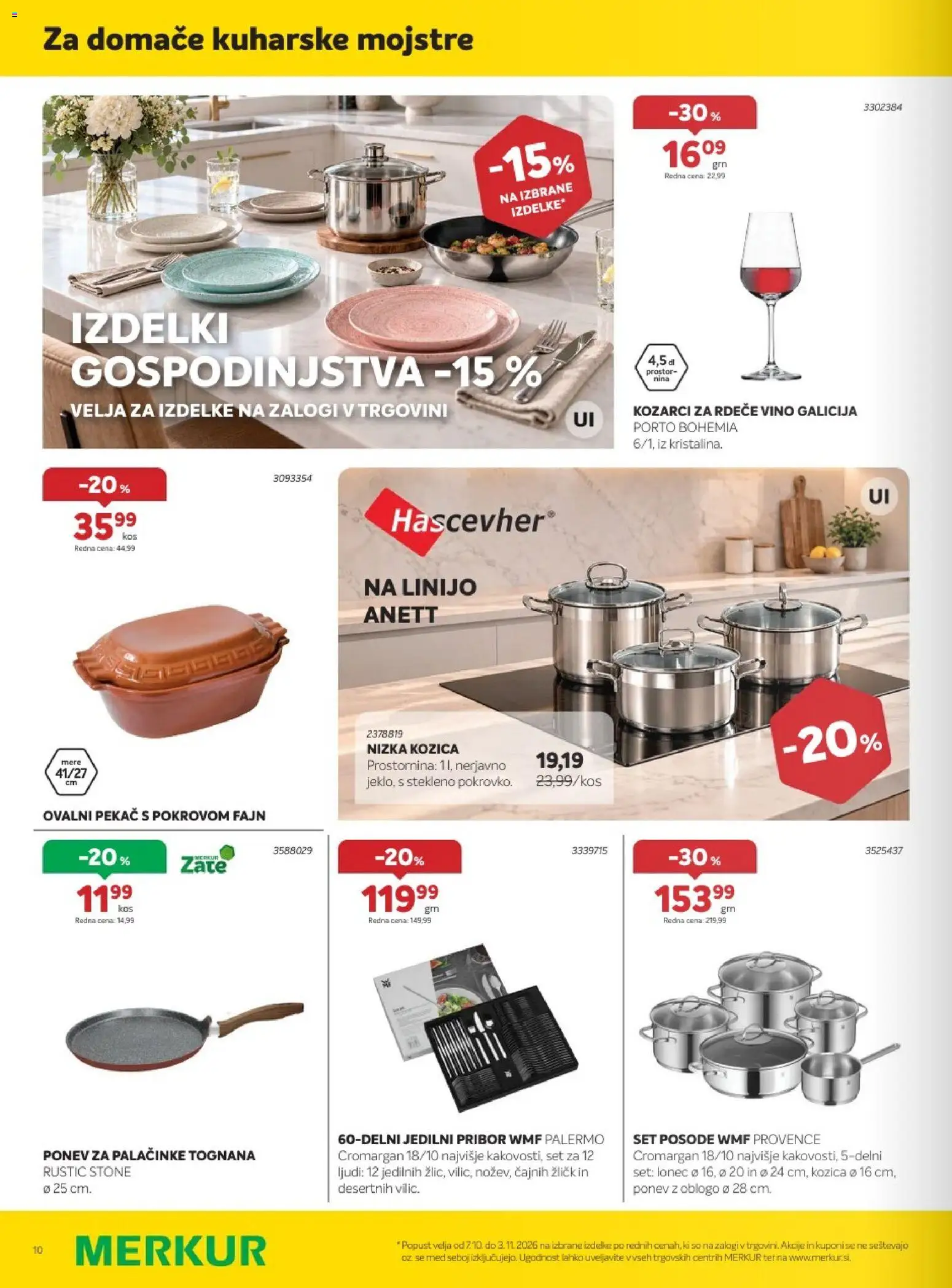 Novi Merkur katalog ponudbe – veljaven od 07.10.2026 | Stran: 10 | Izdelki: Med, Pribor, Palačinke, Vino