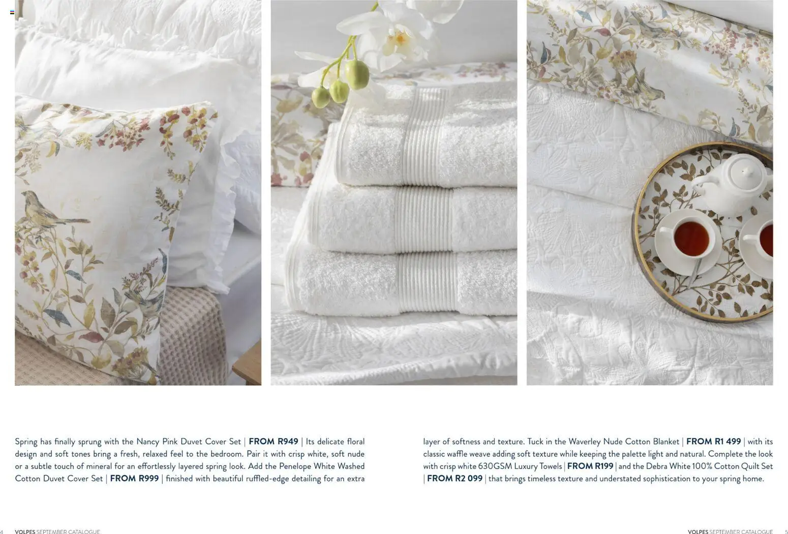 New Volpes catalogue – valid from 01/09/2026 | Page: 5 | Products: Cover, Towels, Blanket, Light