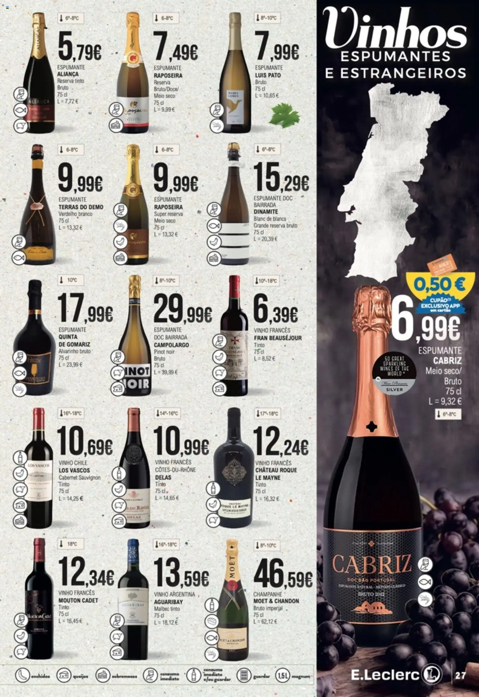 E.Leclerc folheto Feira dos Vinhos │ válido de 01/10/2026 | Página: 27 | Produtos: Champanhe, Pato, Sobremesas, Aliança