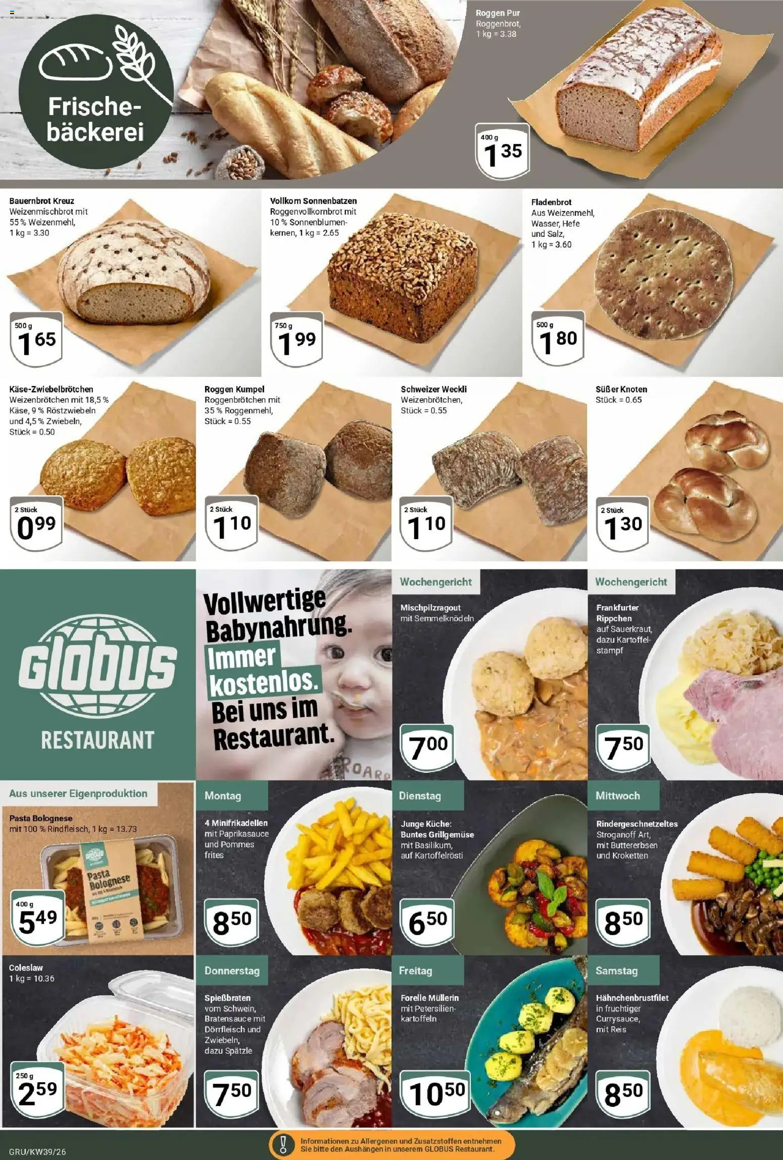 Globus Prospekt Grünstadt (ab 21.09.2026) » Angebote online | Seite: 9 | Produkte: Pommes, Küche, Kartoffeln, Reis