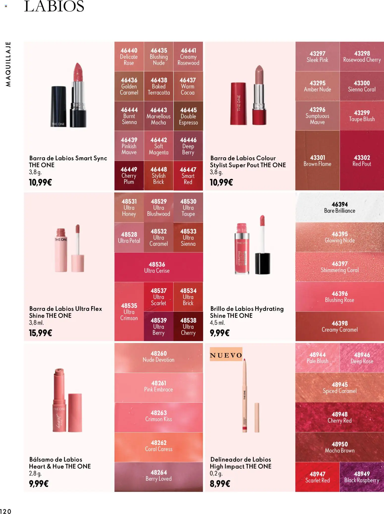 Oriflame - Catálogo Campaña 14 │ válido desde el 07/10/2026 | Página: 120 | Productos: Maquillaje, Brillo de labios, Barra de labios, Delineador de labios