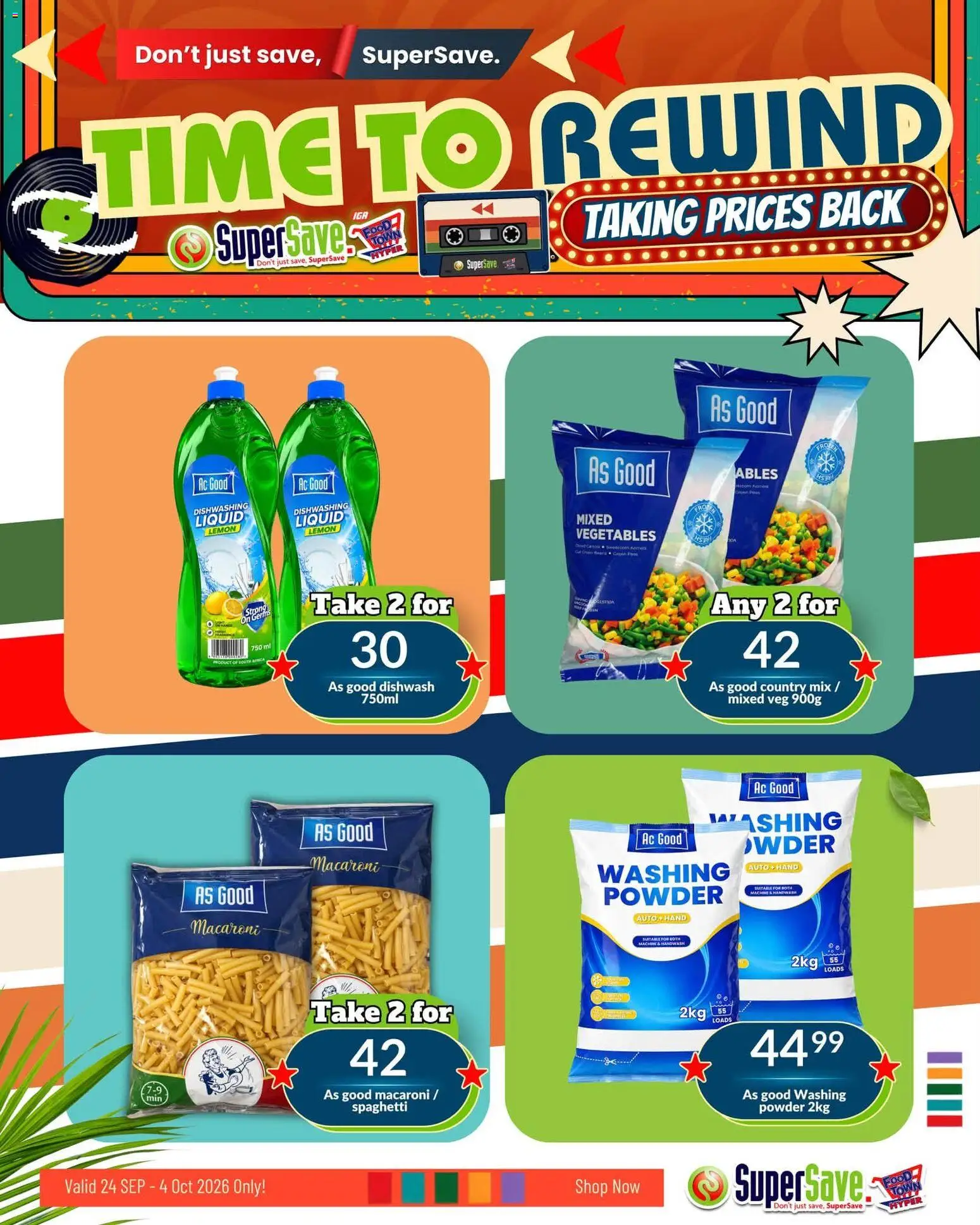 New Super Save catalogue – valid from 24/09/2026 | Page: 60 | Products: Powder, Spaghetti, Vegetables, Lemon