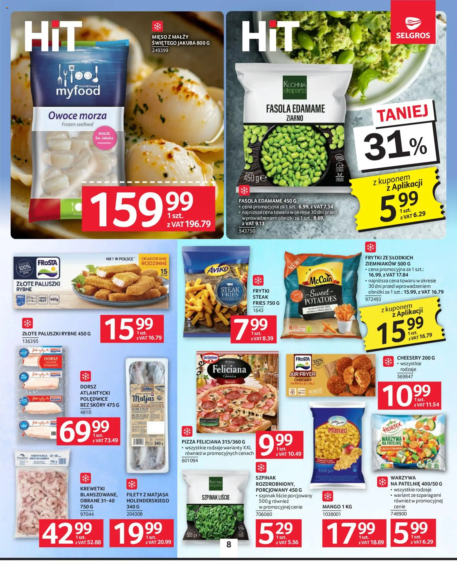 Selgros cash&carry gazetka od 02.07.2026 | Strona: 8 | Produkty: Mango, Paluszki rybne, Krewetki białe, Paluszki