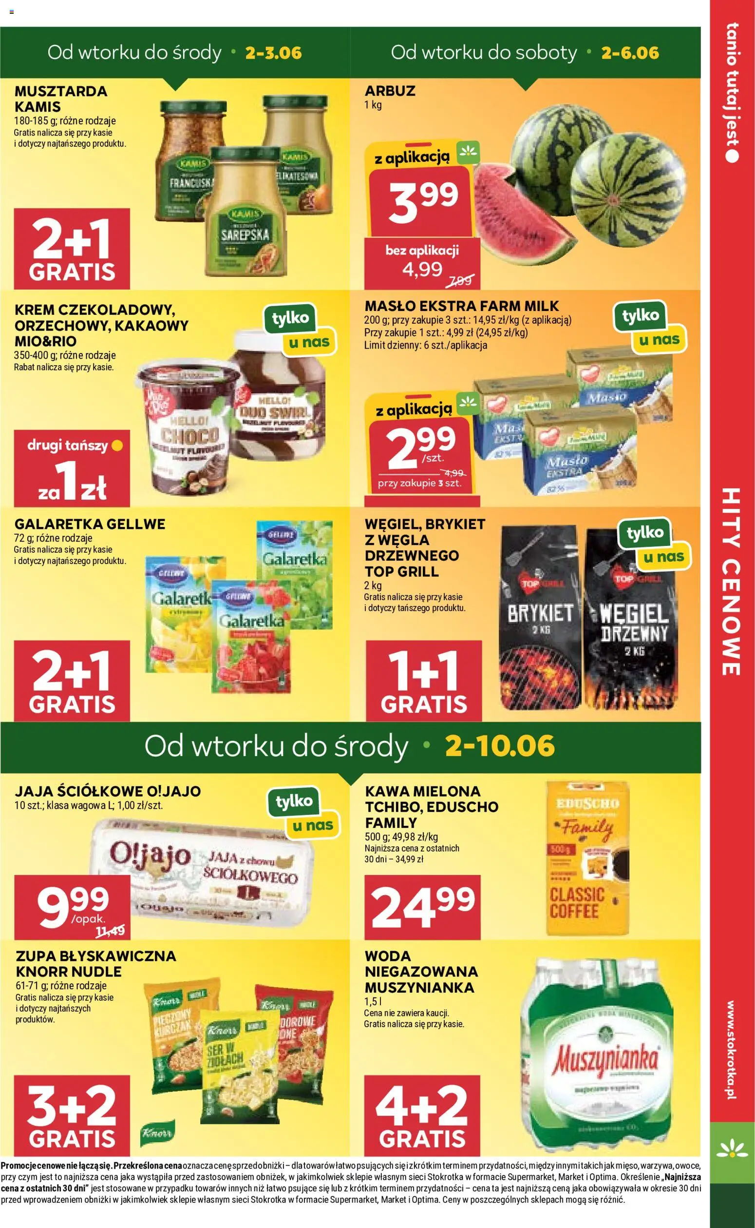 Stokrotka gazetka od 02.06.2026 | Strona: 3 | Produkty: Muszynianka, Masło, Kawa, Jaja