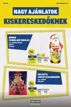 Metro Nagy Ajánlatok Kiskereskedőknek 2026/11 - amely érvényes a következő dátumtól: 2026.11.02.