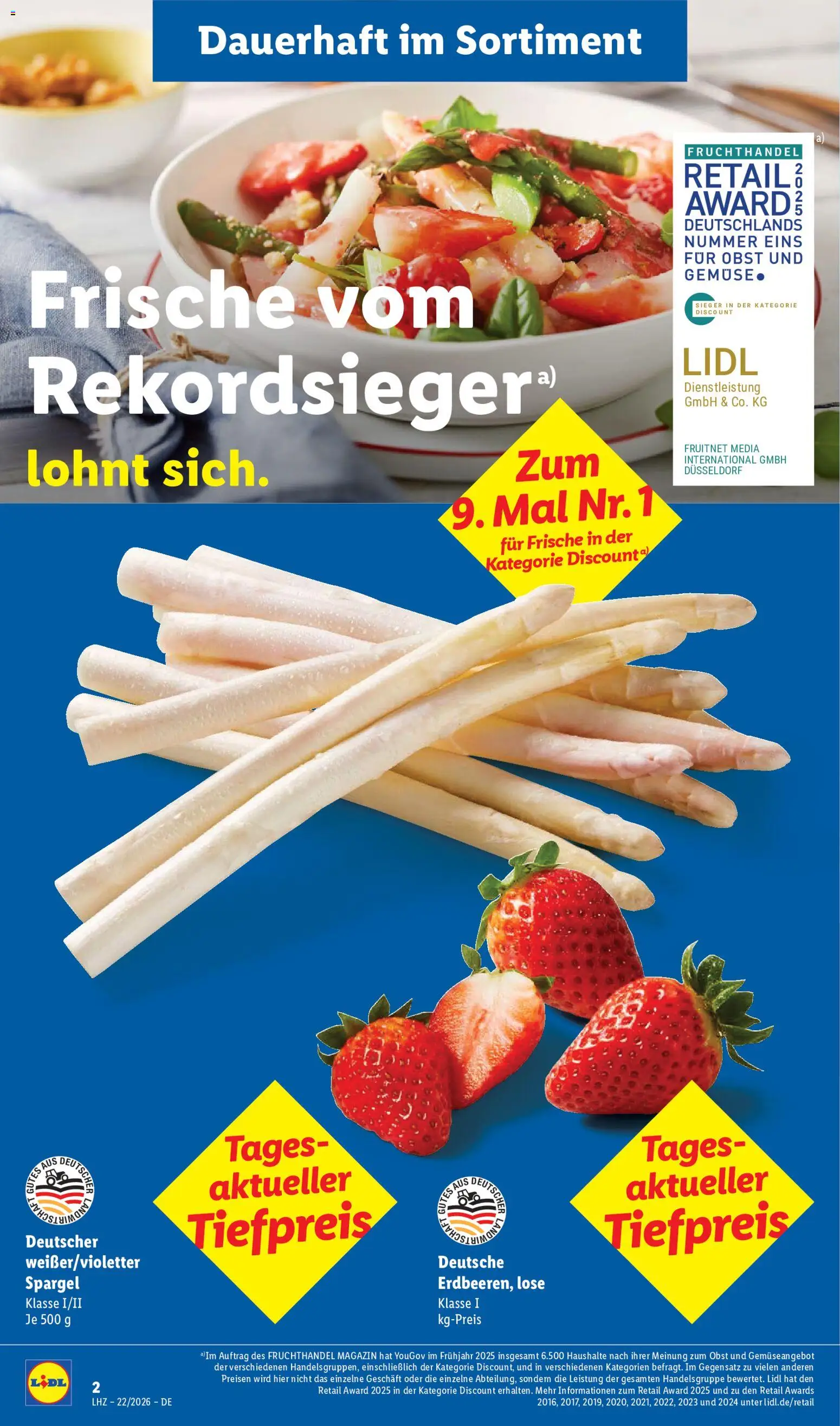 Lidl Prospekt – gültig ab 26.05.2026 | Seite: 4 | Produkte: Spargel, Obst
