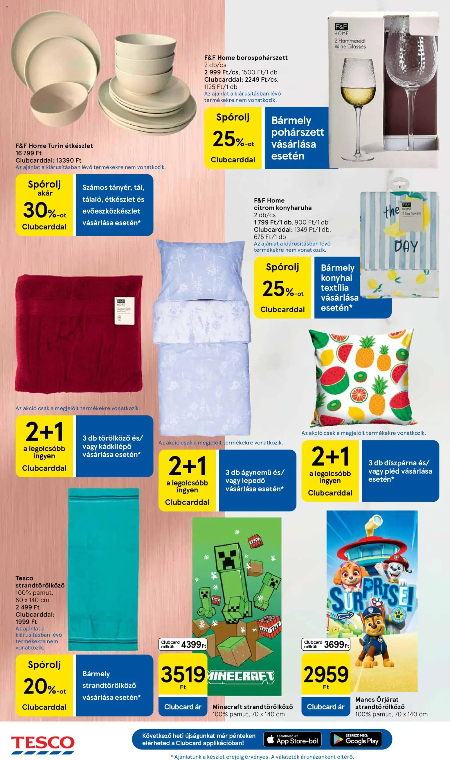 Tesco akciós ujság - amely érvényes a következő dátumtól: 04.06.2026 | Oldal: 30 | Termékek: Lepedő, Étkészlet, Ágynemű, Pléd