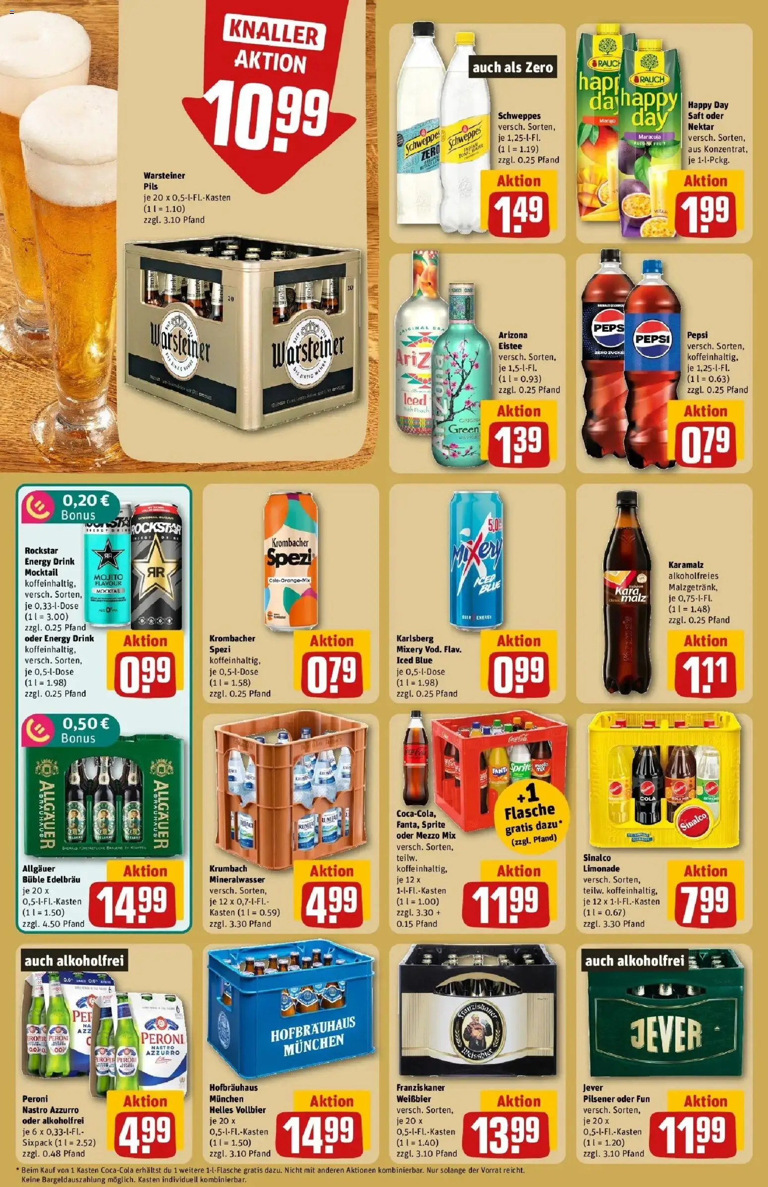 REWE Prospekt ab 12.10.2026 zum Blättern » Angebote | Seite: 18 | Produkte: Rockstar energy, Cola, Schweppes, Warsteiner