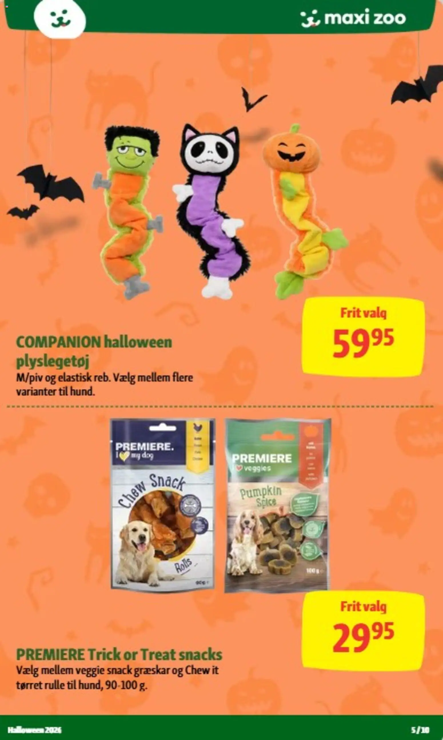 Maxi Zoo tilbudsavis – gyldig fra 14/10/2026 | Side: 5 | Produkter: Græskar, Snacks