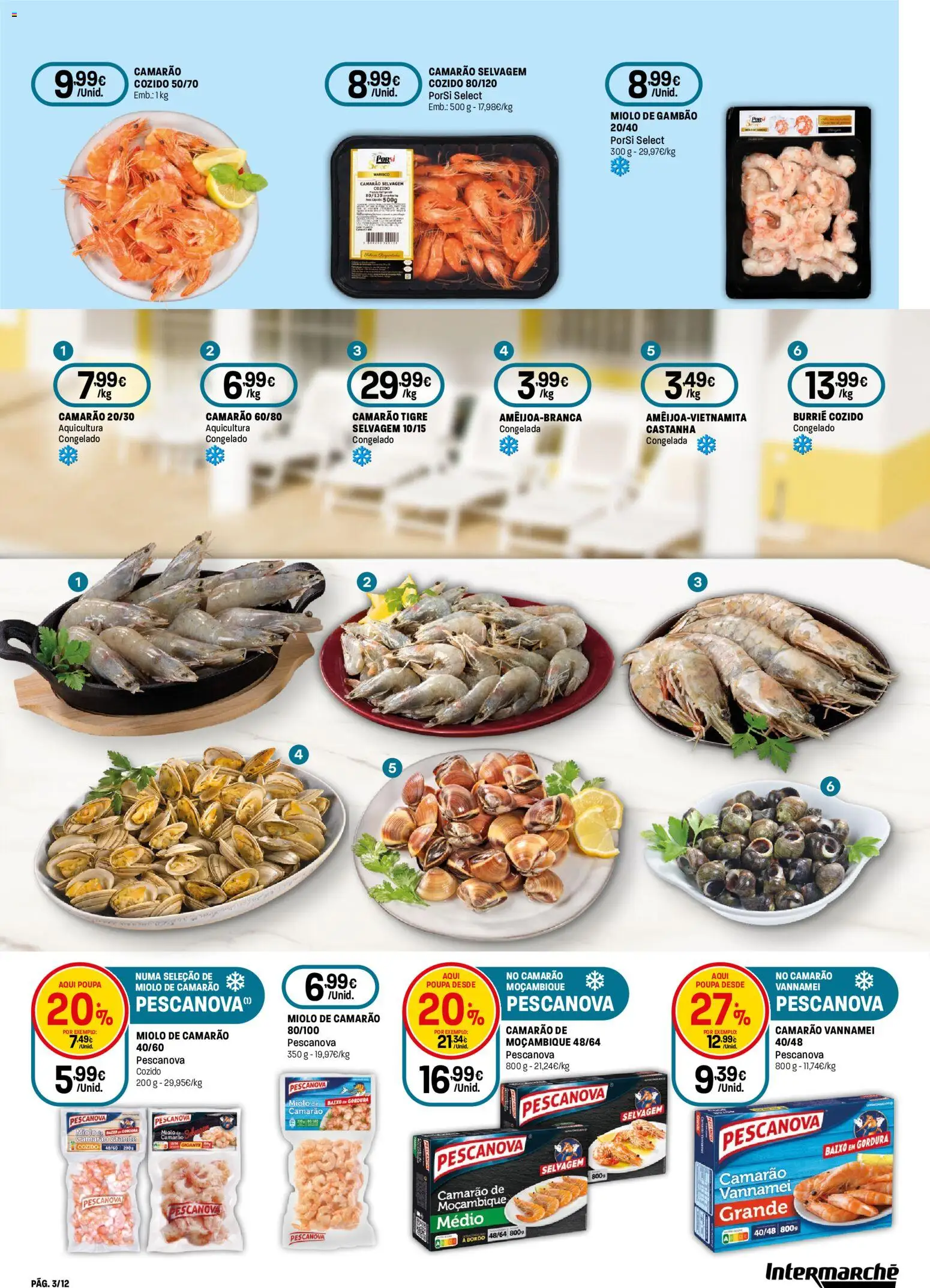 Intermarché - Especial Vinhos e Marisco Super │ válido de 13/08/2026 | Página: 3 | Produtos: Bebidas, Camarão