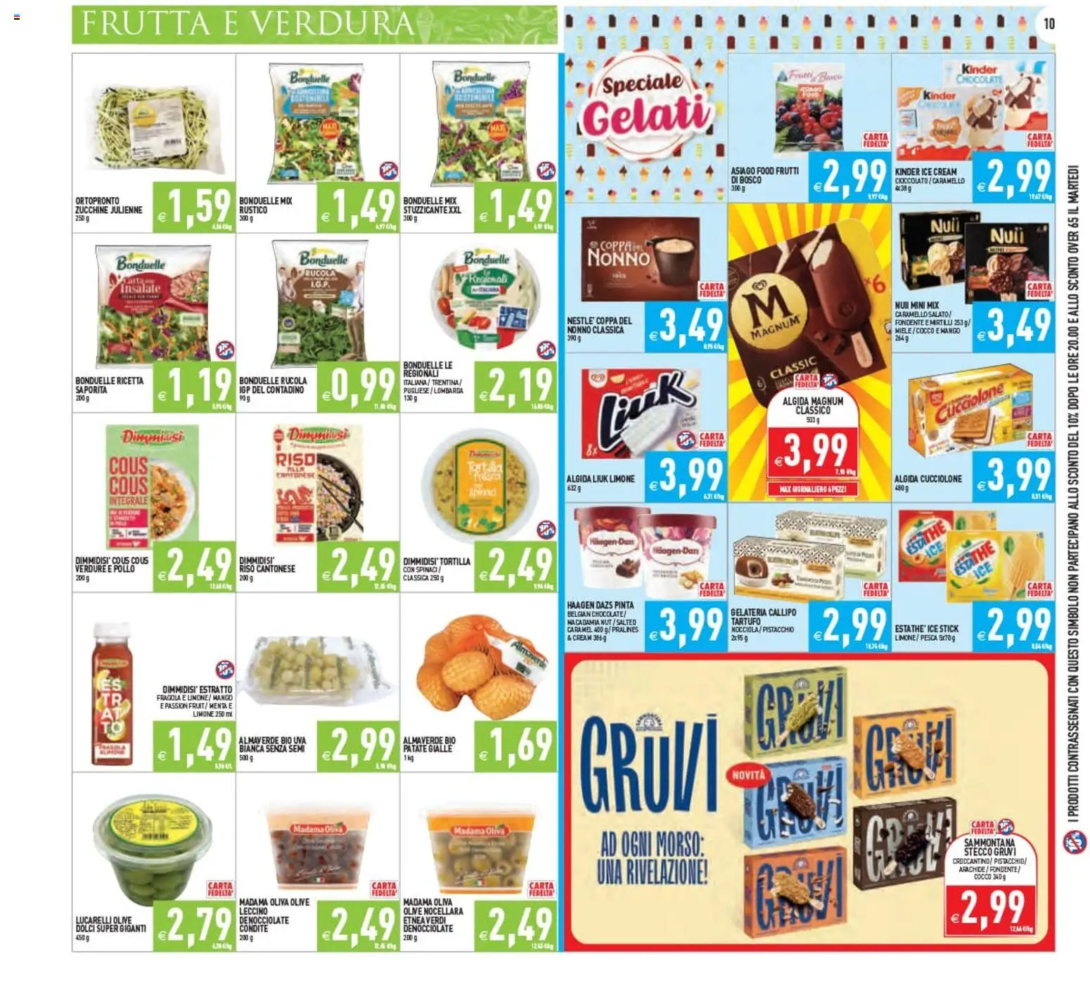 Volantino PIM Supermercati del 12/08/2026 | Pagina: 10 | Prodotti: Tartufo, Pistacchio, Magnum, Limone