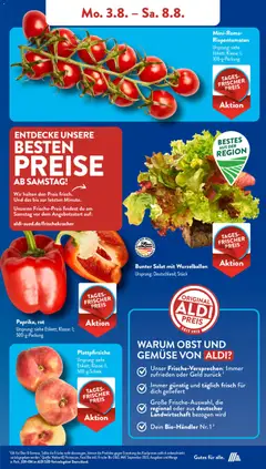 Aldi Süd Prospekt ab 03.08.2026 gültig | Seite: 4 | Produkte: USB, Blumen, Bekleidung, Handschuhe