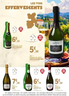 E.Leclerc - Prévisualisation de CRÉMANT DE LIMOUX PRIEUR BARSANNE BRUT, AOC** CRÉMANT DE LIMOUX PRIEUR BARSANNE BRUT. La bouteille de 75 cl. valide à partir de 01.09.2025 | Page: 81 | Produits: Clairette de die, Crémant, Prosecco