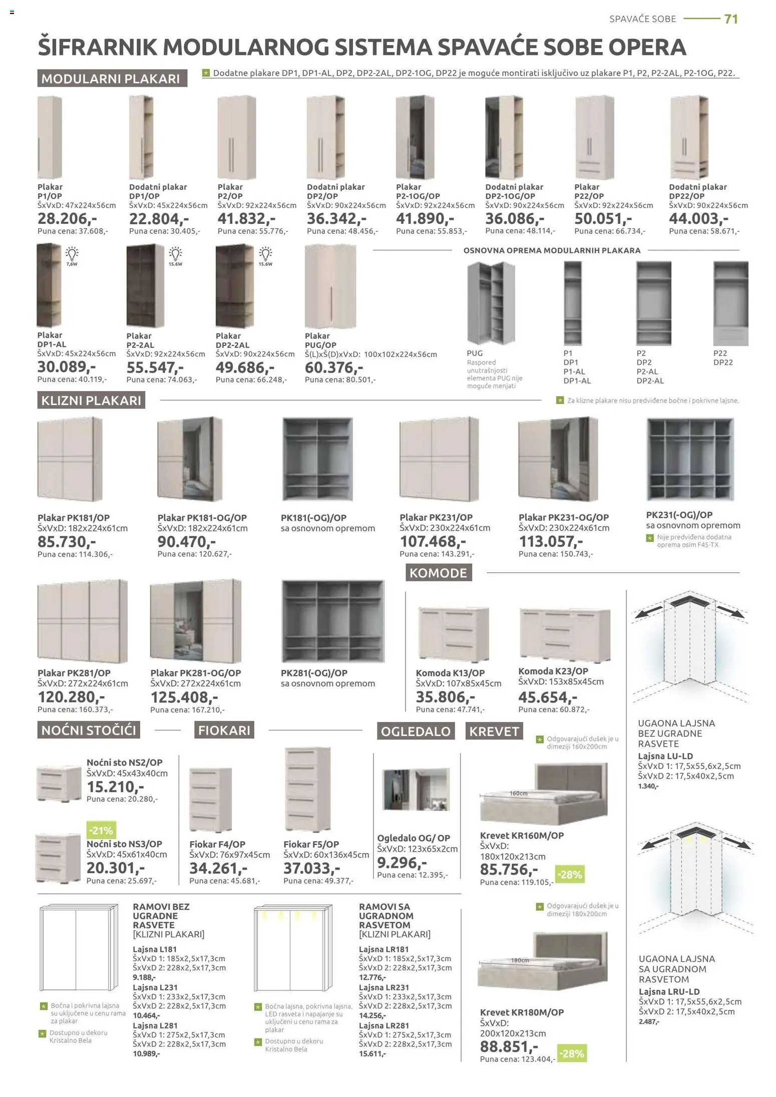 Jela katalog - važi od 06.04.2026 | Strana: 71 | Proizvode: Krevet, Komoda, Sto, Ogledalo