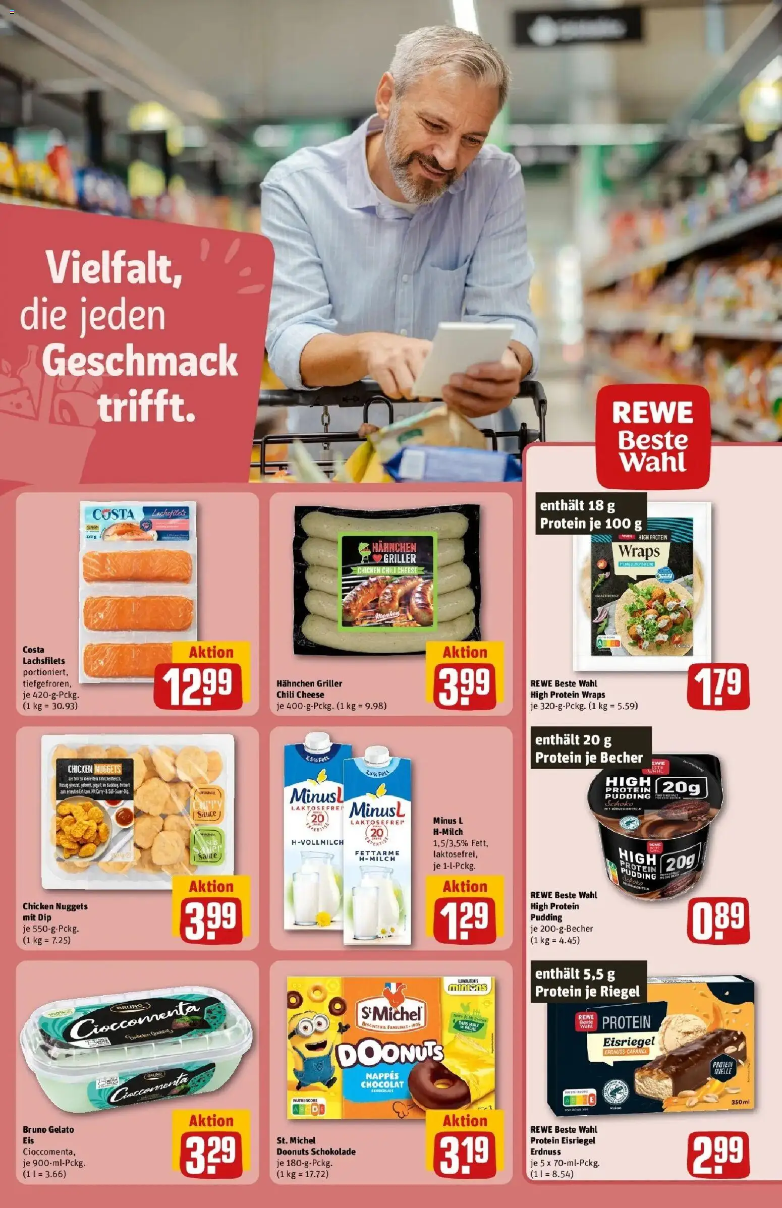 REWE Prospekt ab 24.08.2026 zum Blättern » Angebote | Seite: 16 | Produkte: Milch, Schokolade, Pudding, Chili