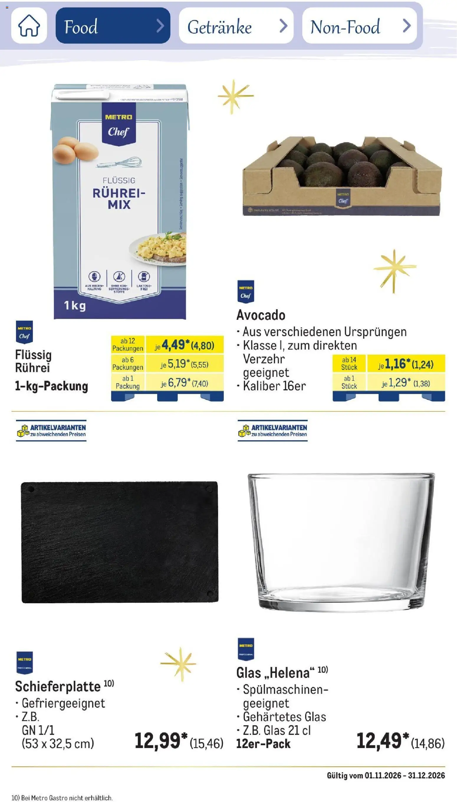 Metro Saisonkatalog Festtage voller Genuss – gültig ab 01.11.2026 | Seite: 9 | Produkte: Avocado