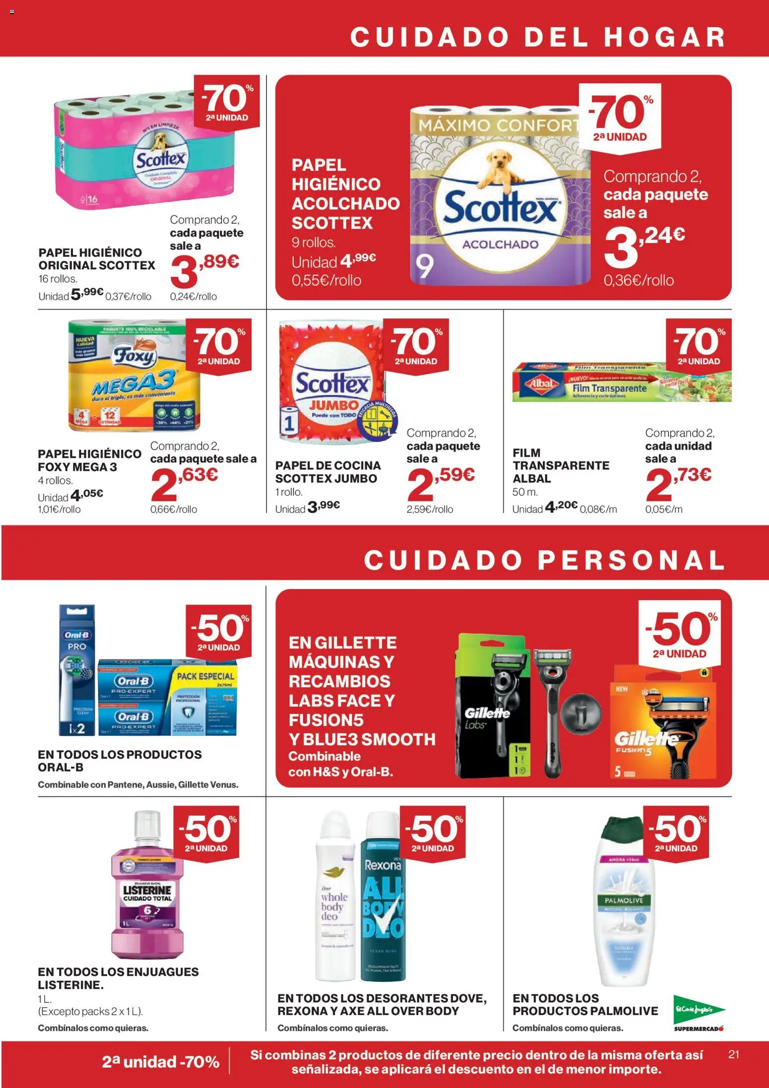 El Corte Inglés ofertas │ válido desde el 13/08/2026 | Página: 21 | Productos: Papel higienico, Listerine, Cocina, Body