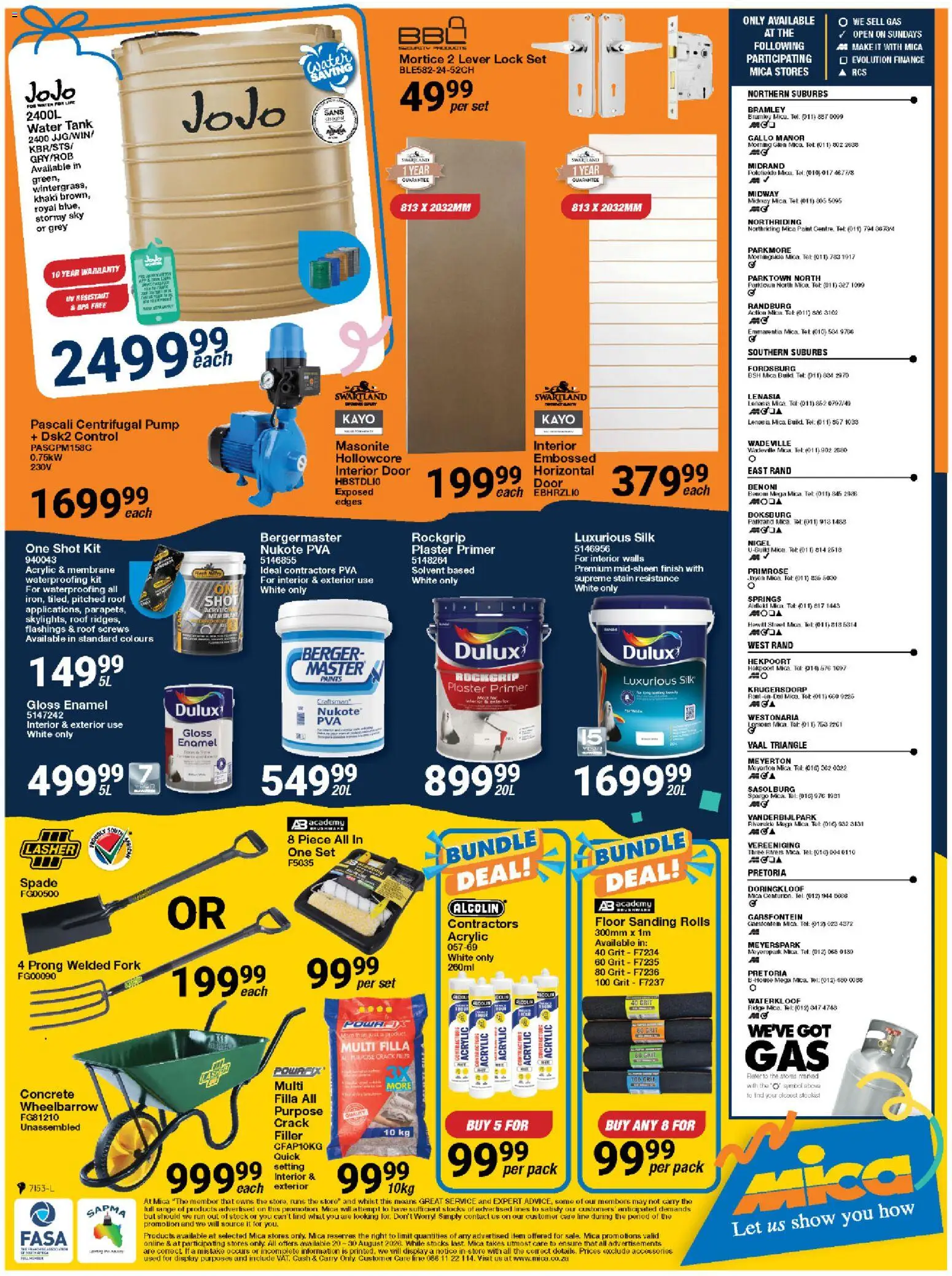 New MICA catalogue – valid from 20/08/2026 | Page: 5 | Products: Primer, Plaster primer, Stock, Enamel