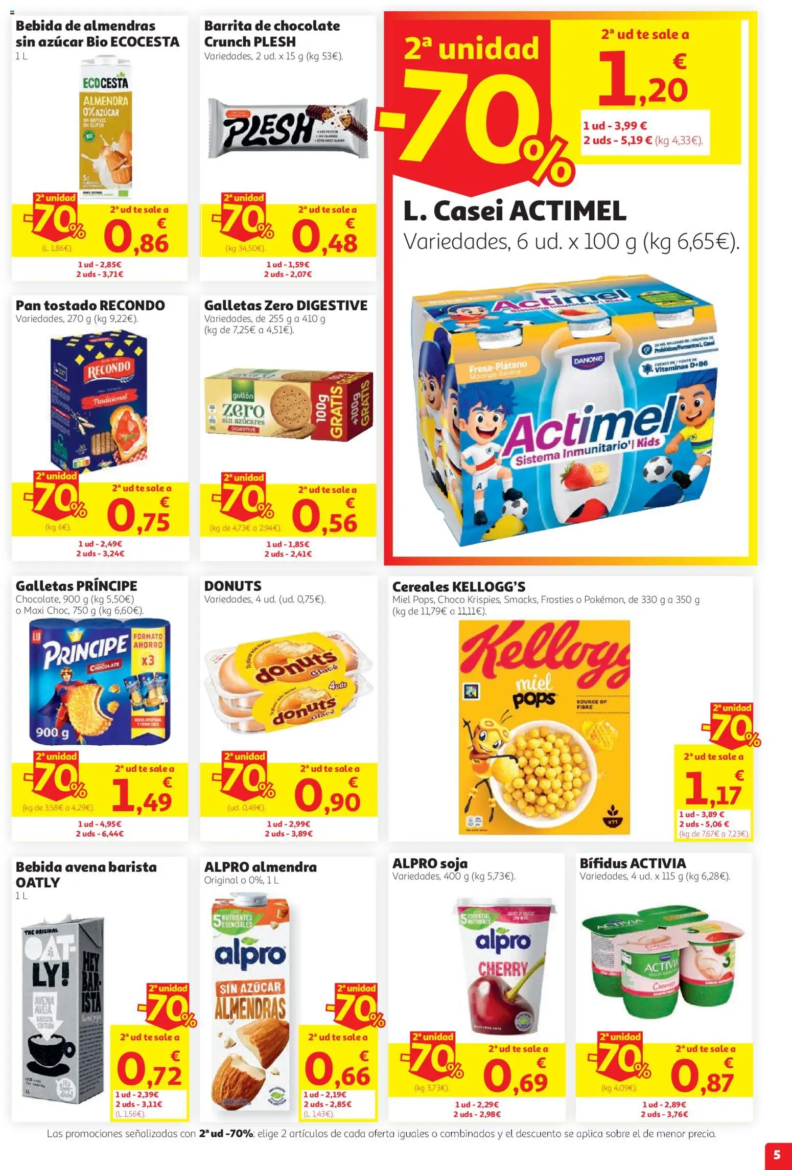 Alcampo Supermercado Nacional │ válido desde el 27/08/2026 | Página: 5 | Productos: Pan, Crema, Galletas, Bebida de almendras