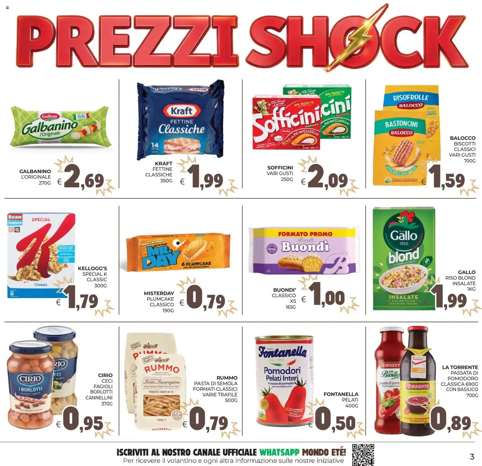 Volantino Eté del 02.06.2026 | Pagina: 3 | Prodotti: Succo, Riso, Fagioli, Formaggio
