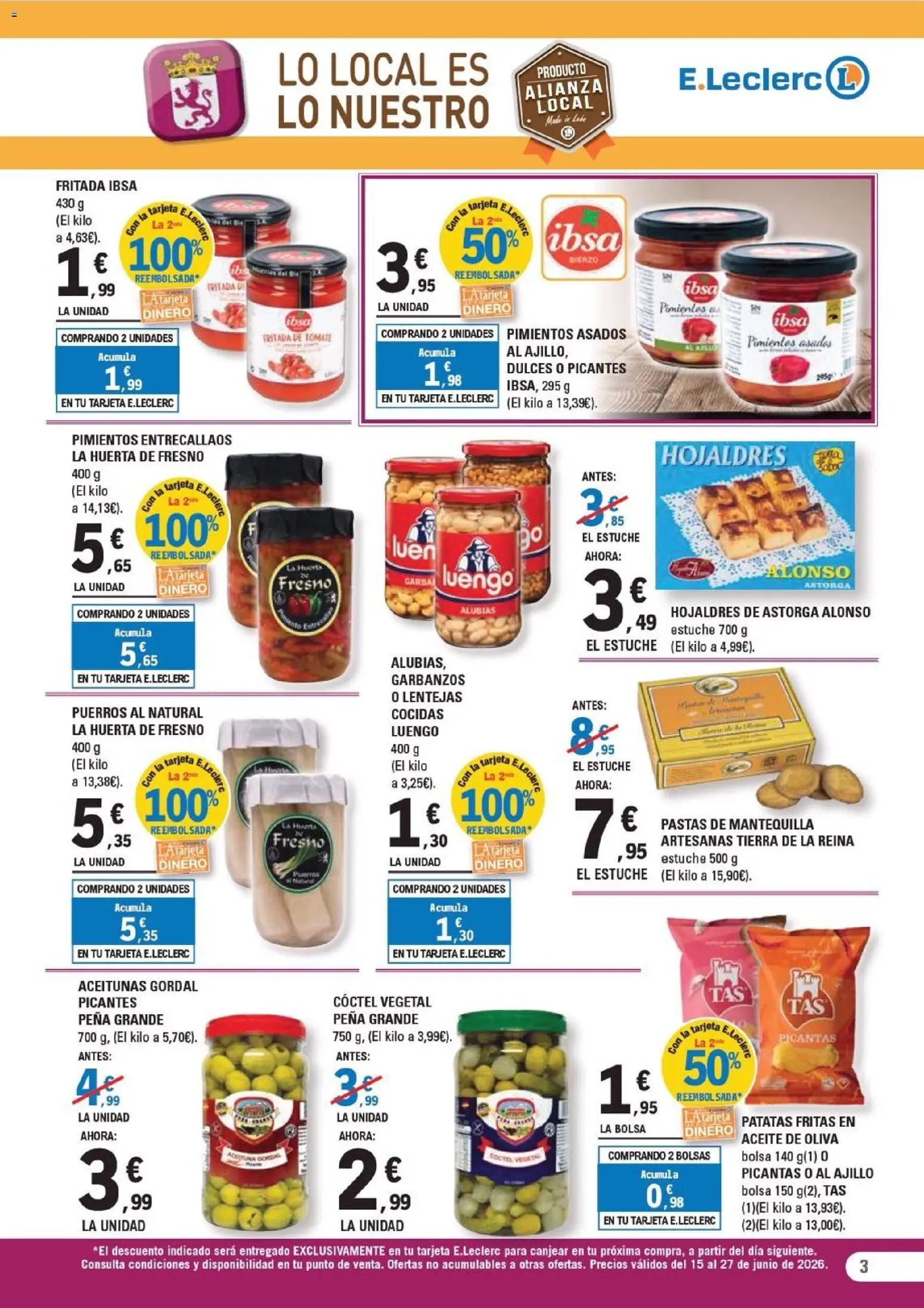E.Leclerc León │ válido desde el 15.06.2026 | Página: 3 | Productos: Aceite, Aceite de oliva, Bolsa, Συσκευή ροής