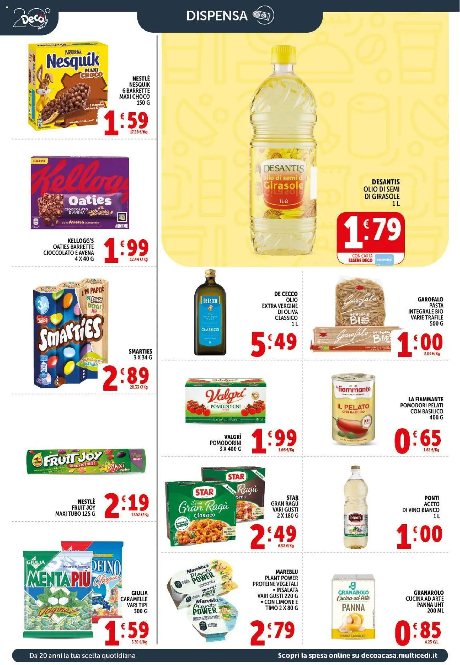 Volantino Decò del 29.05.2026 | Pagina: 14 | Prodotti: Limone, Pasta, Basilico, Olio di semi di girasole
