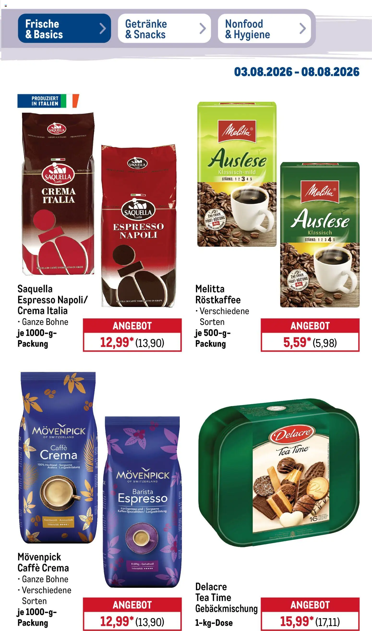 Metro Non Food & Hygiene – gültig ab 03.08.2026 | Seite: 50 | Produkte: Melitta