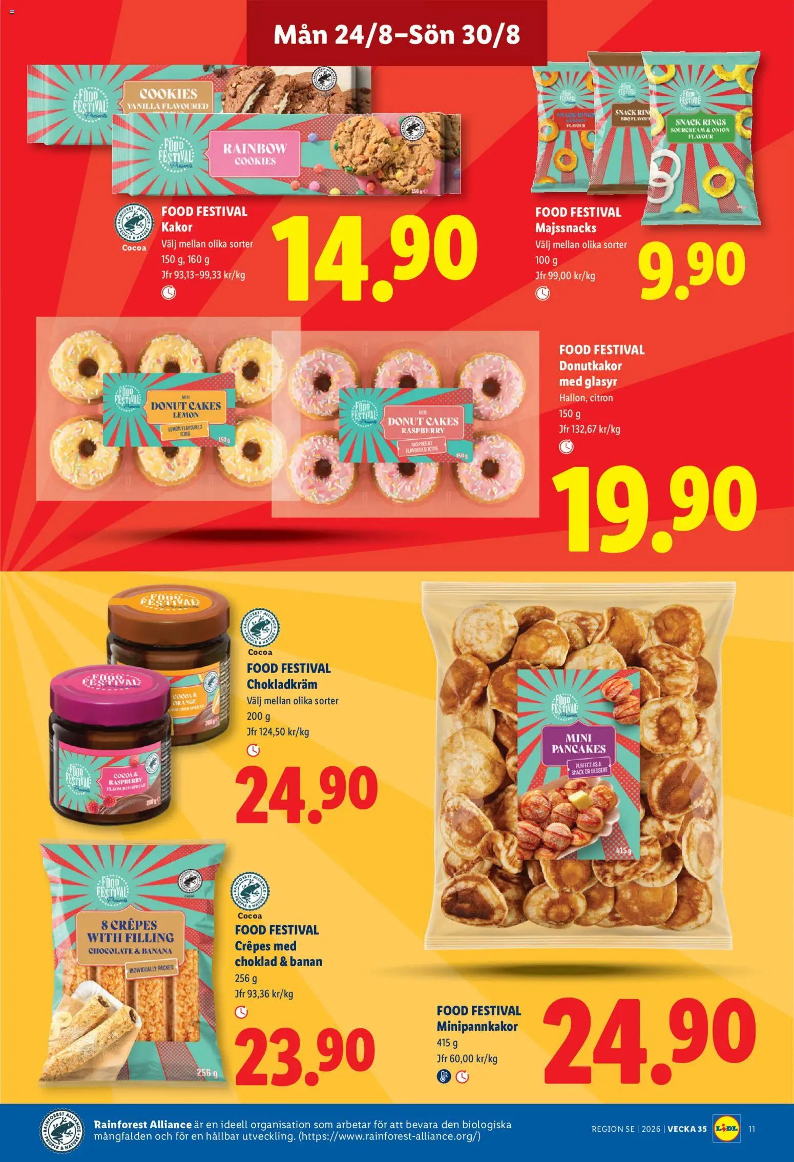 Lidl reklamblad aktuell från 24/08/2026 | Sida: 11 | Produkter: Glasyr, Donut, Choklad, Citron