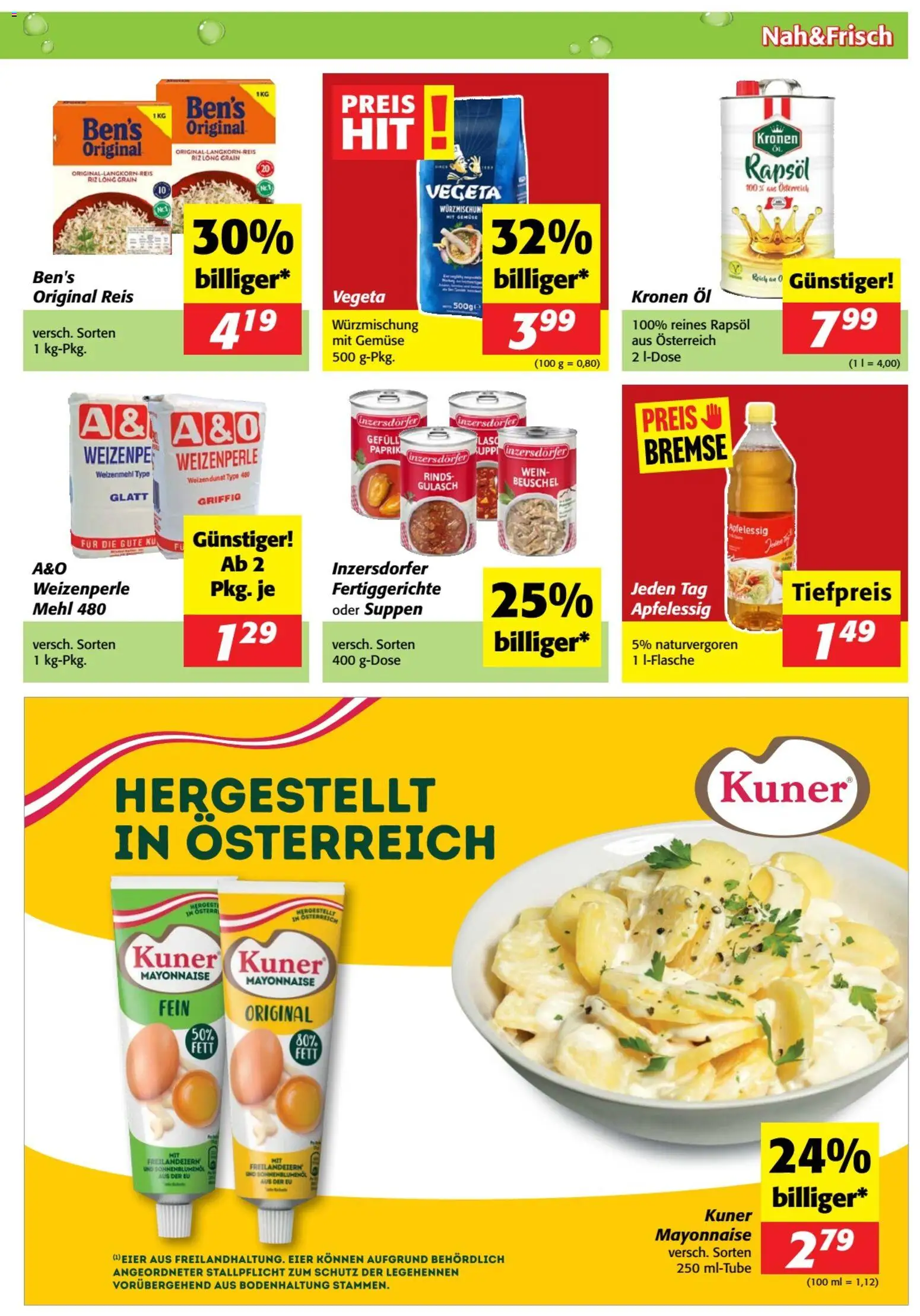 Nah und Frisch Flugblatt gültig ab 22.04.2026 | Seite: 5 | Produkte: Gemüse, Eier, Öl, Wein