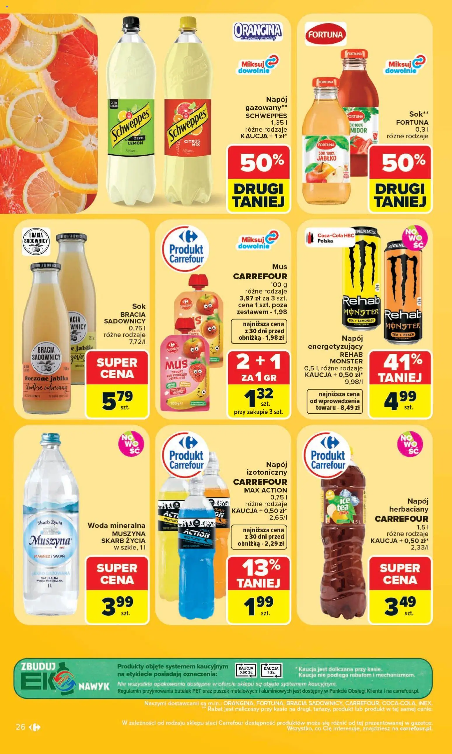 Carrefour gazetka od 20.07.2026 | Strona: 28 | Produkty: Sok, Jabłka, Woda
