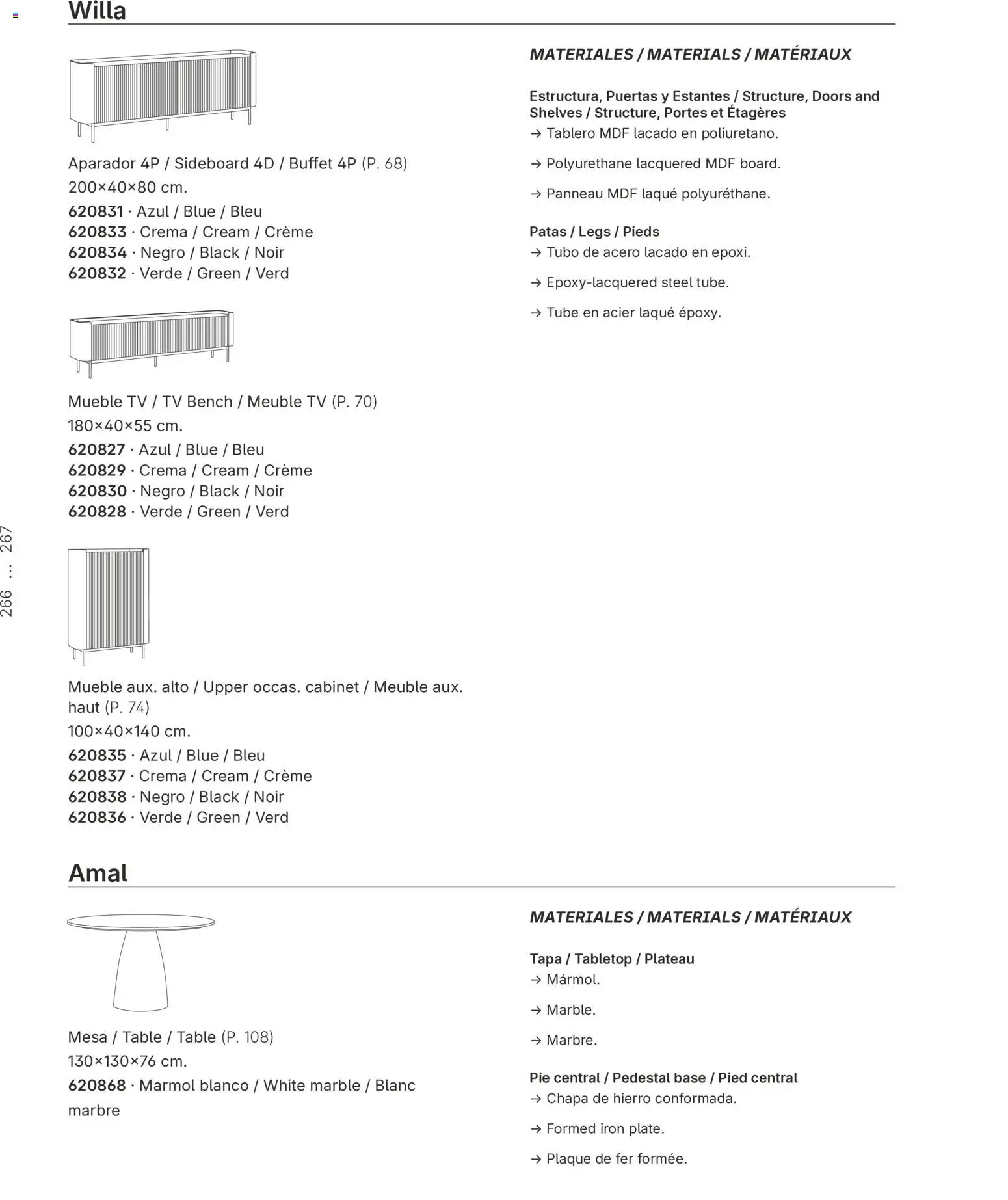 Conforama aktionen Mome – gültig ab 01.01.2026 | Seite: 266 | Produkte: TV, Sideboard, Creme