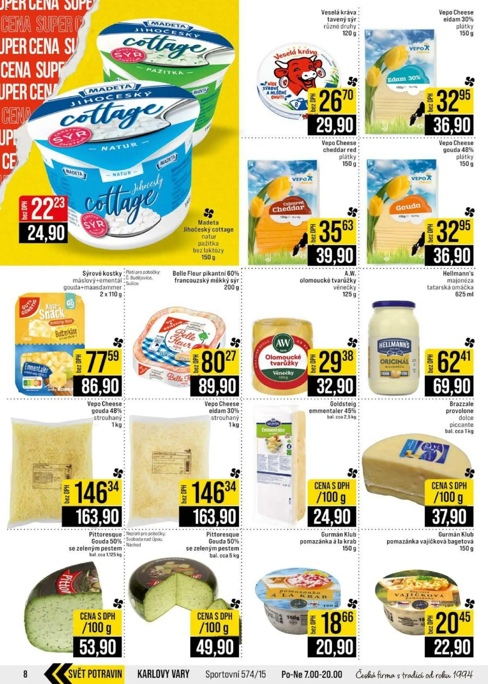 Jip leták - Cash & Carry od 15.07.2026 | Strana: 8 | Produkty: Tavený sýr, Sušiče, Provolone, Tatarská omáčka