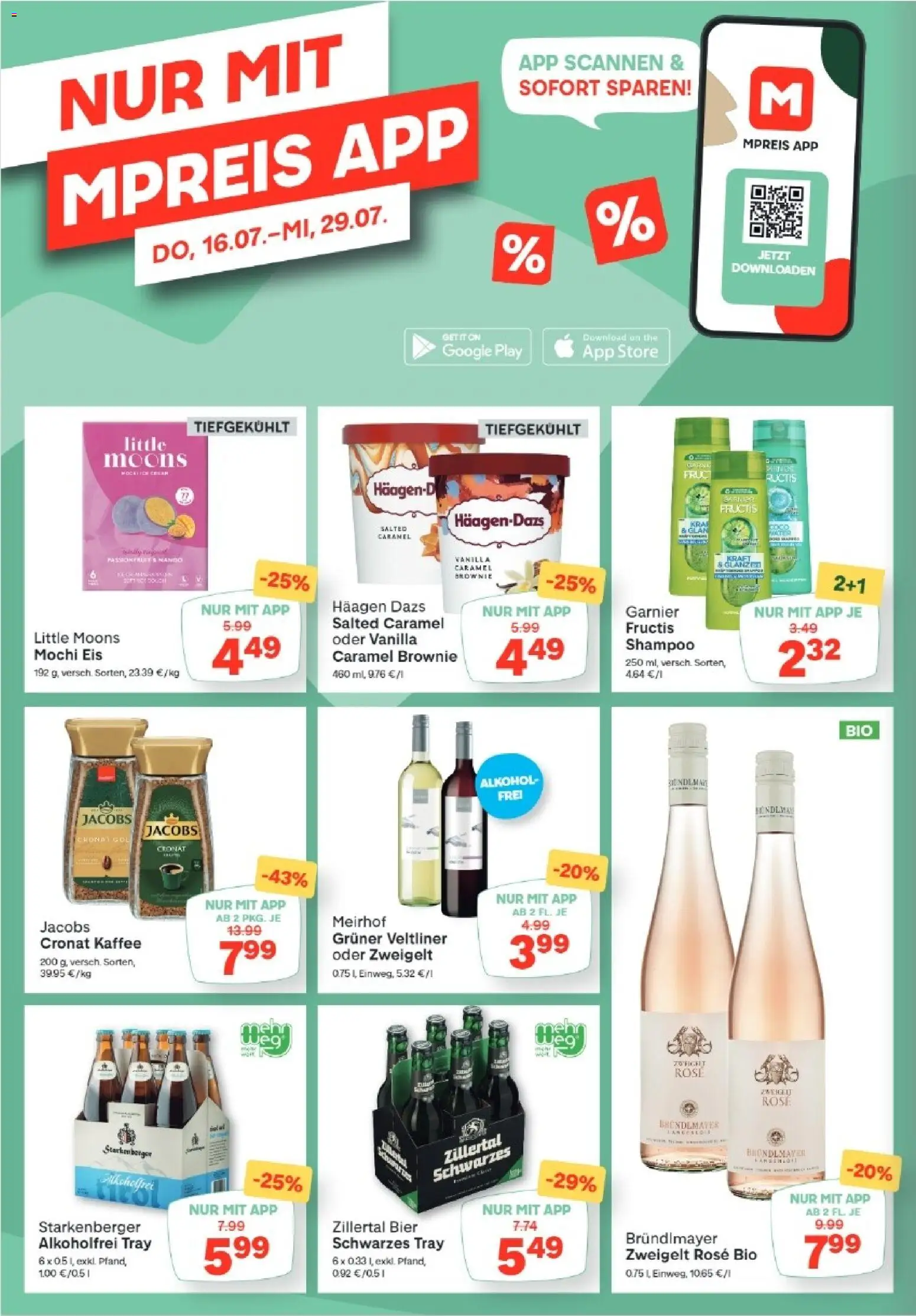 MPREIS Altenmarkt im Pongau gültig ab 16.07.2026 | Seite: 14 | Produkte: Eis, Shampoo, Kaffee, Bier