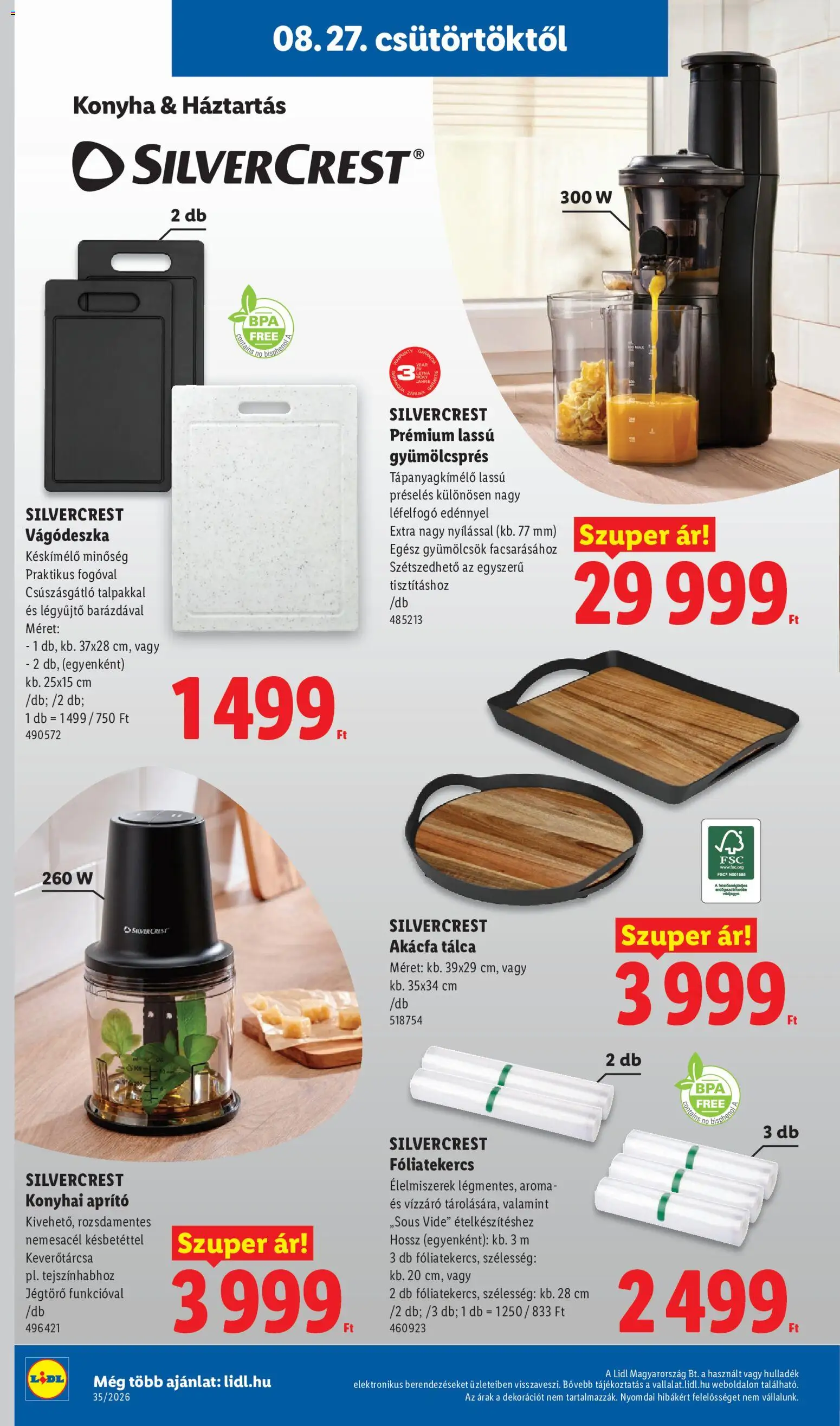 Lidl akciós ujság - amely érvényes a következő dátumtól: 2026.08.27. | Oldal: 40