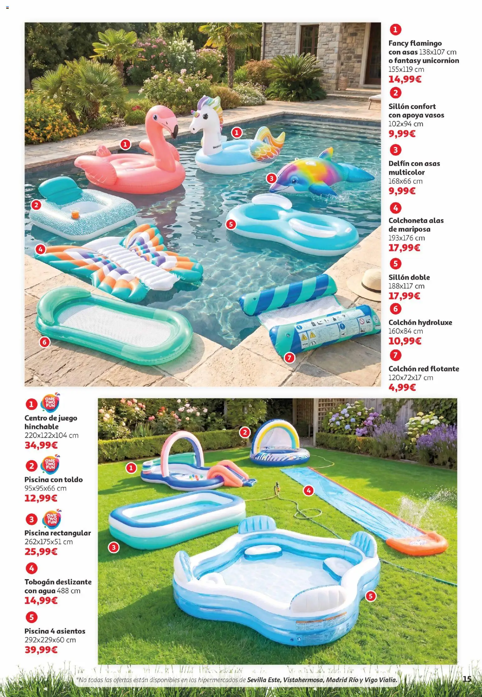 Alcampo Aire Libre Canarias │ válido desde el 28.05.2026 | Página: 15 | Productos: Vasos, Colchon, Sillón, Colchoneta