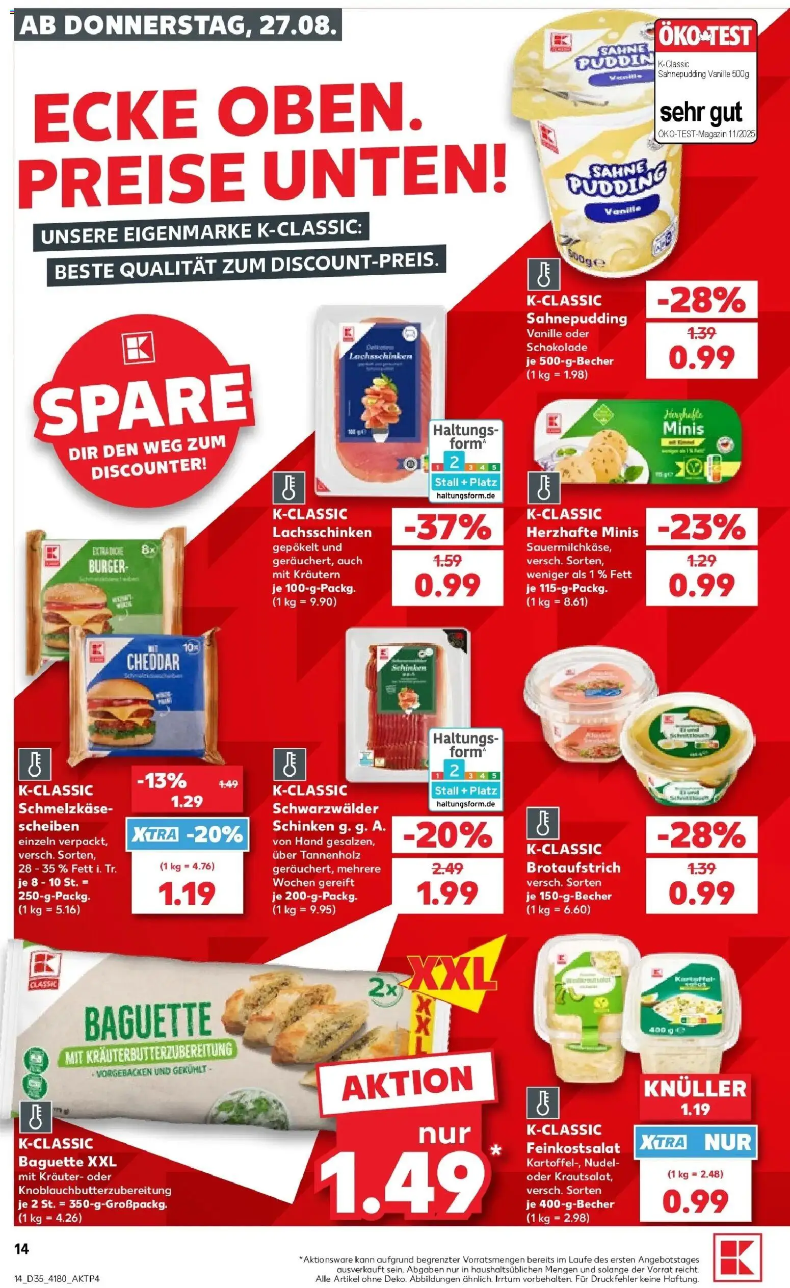 Prospekt Kaufland ab 24.08.2026 » Angebote Online zum Blättern | Seite: 33 | Produkte: Schokolade, Burger, Schinken, Sahne