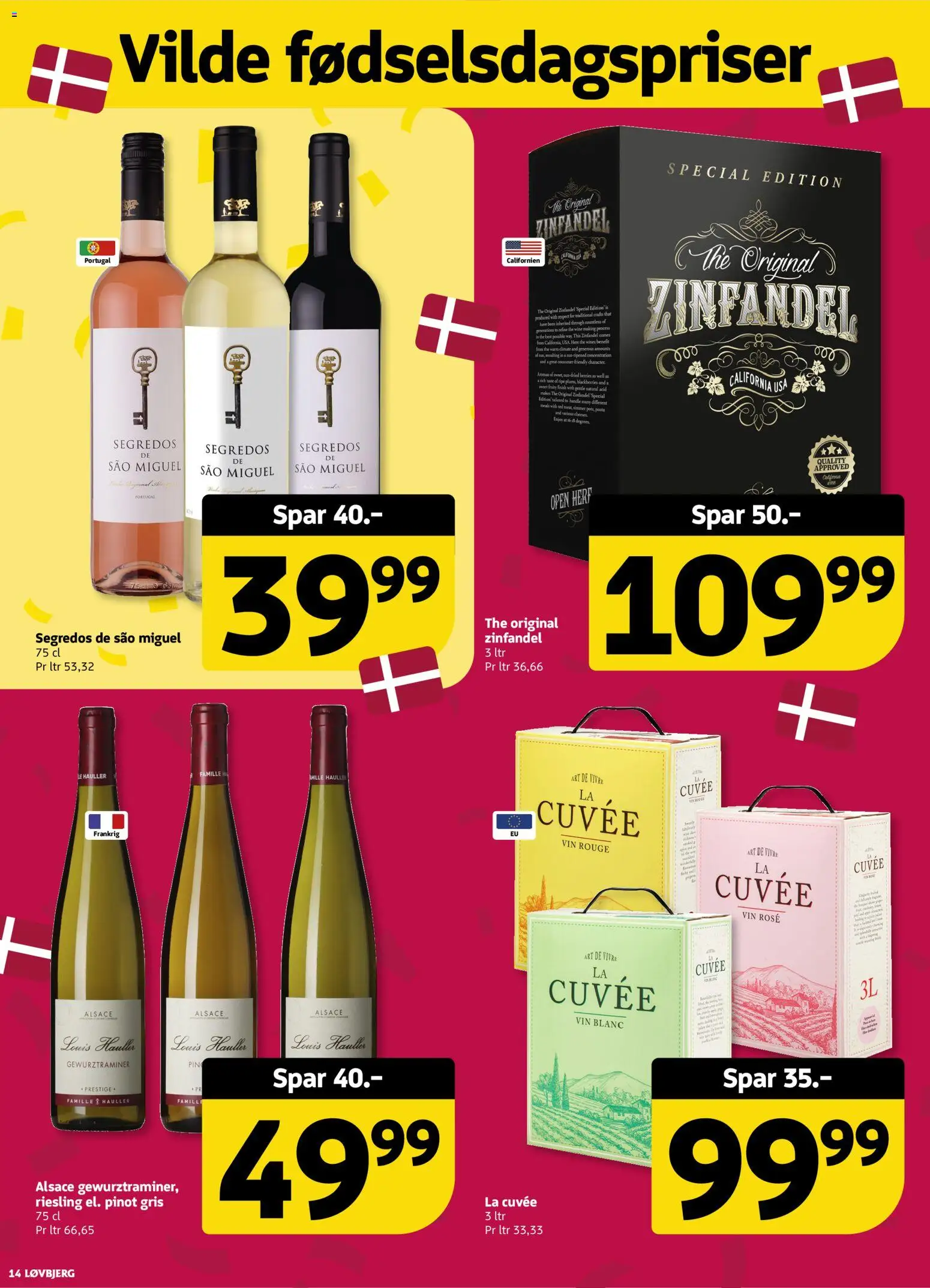 Løvbjerg tilbudsavis – gyldig fra 11/09/2026 | Side: 14 | Produkter: Vin, Pasta, Is
