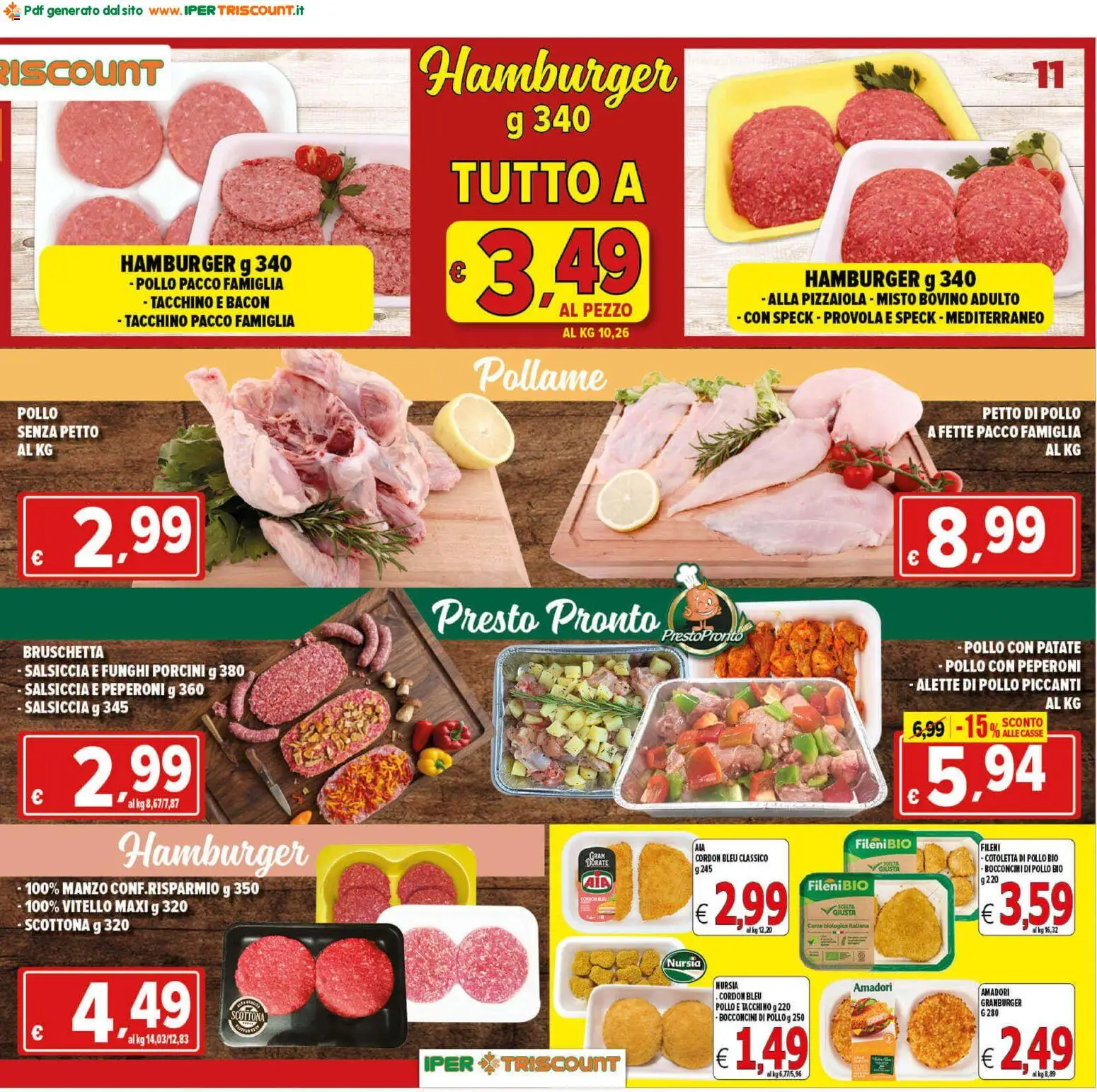 Volantino Ipertriscount del 02/09/2026 | Pagina: 11 | Prodotti: Speck, Pollame, Salsiccia, Bacon