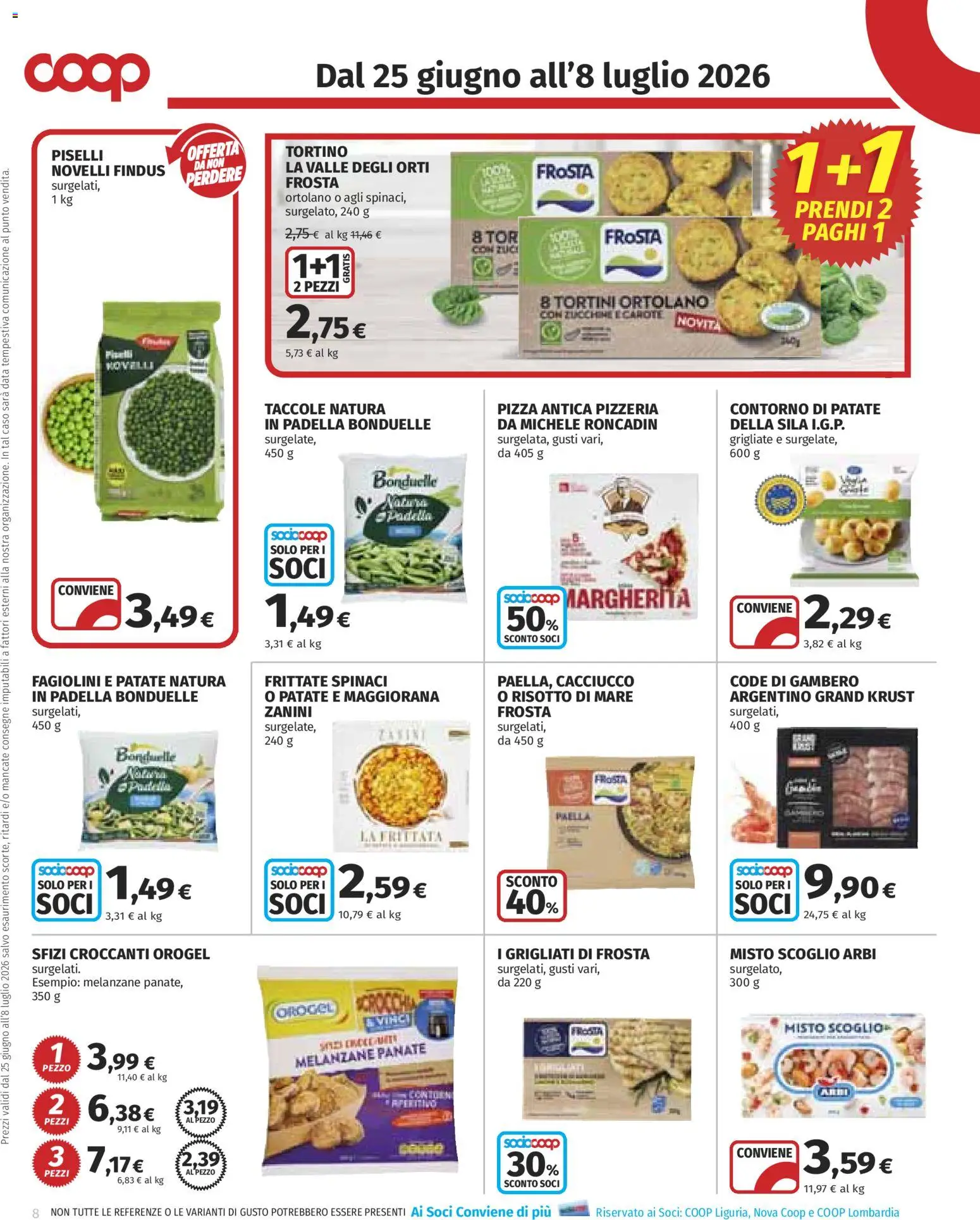 Volantino COOP del 25/06/2026 | Pagina: 8 | Prodotti: Carote, Melanzane, Zucchine, Padella