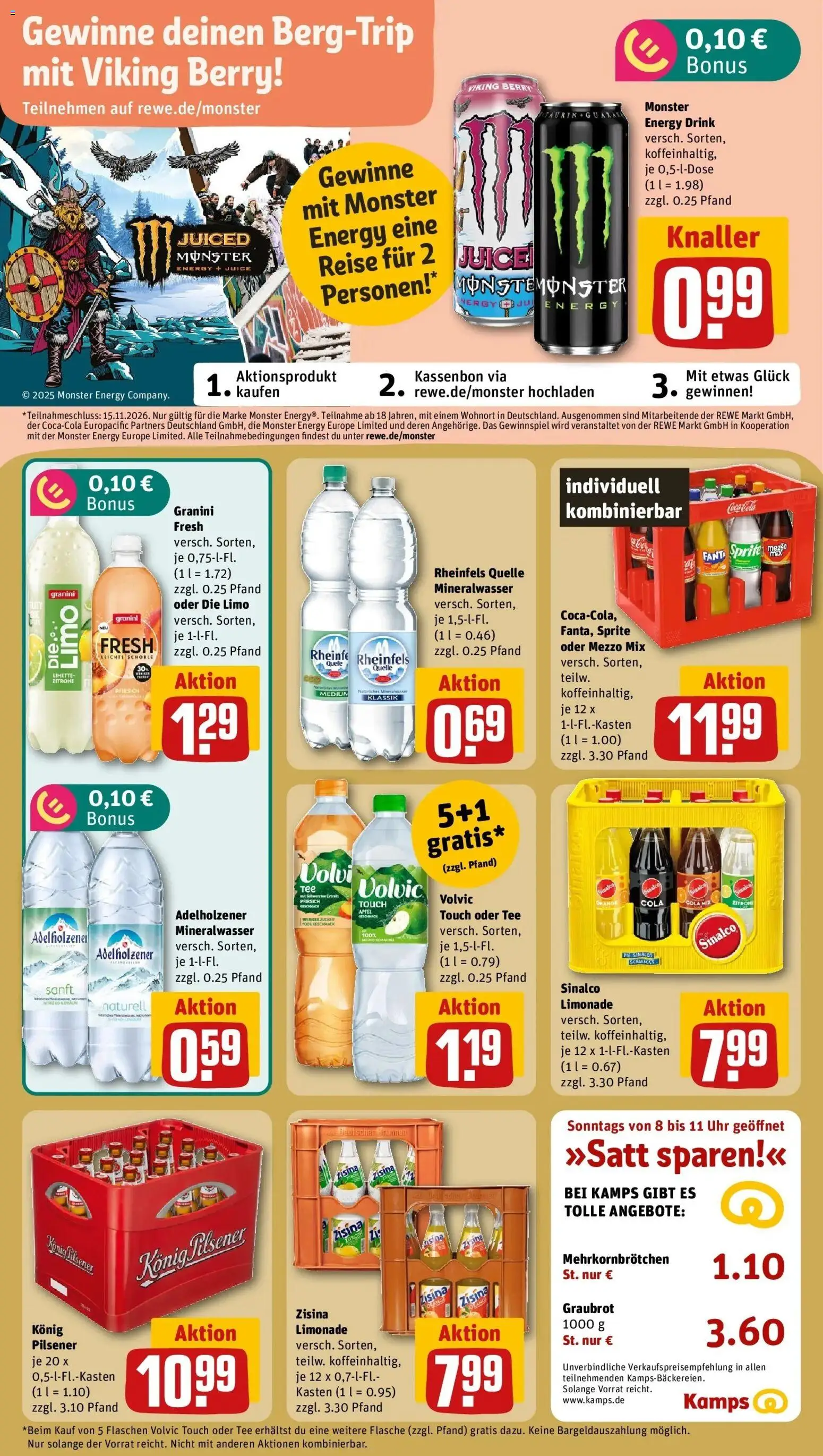 REWE Prospekt ab 26.10.2026 zum Blättern » Angebote | Seite: 14 | Produkte: Konig pilsener, Granini, Limette, Volvic