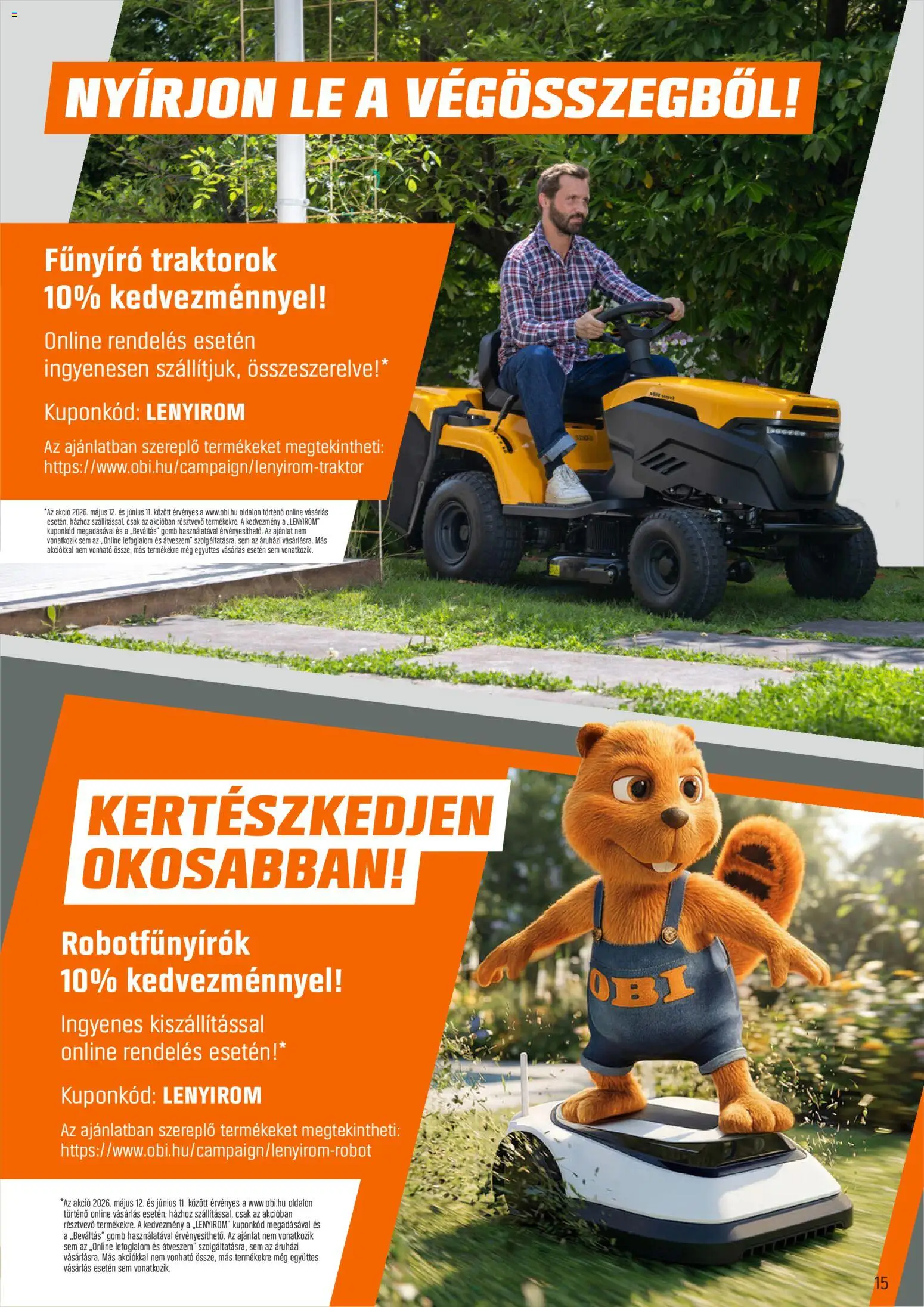 OBI akciós ujság - amely érvényes a következő dátumtól: 02.06.2026 | Oldal: 15