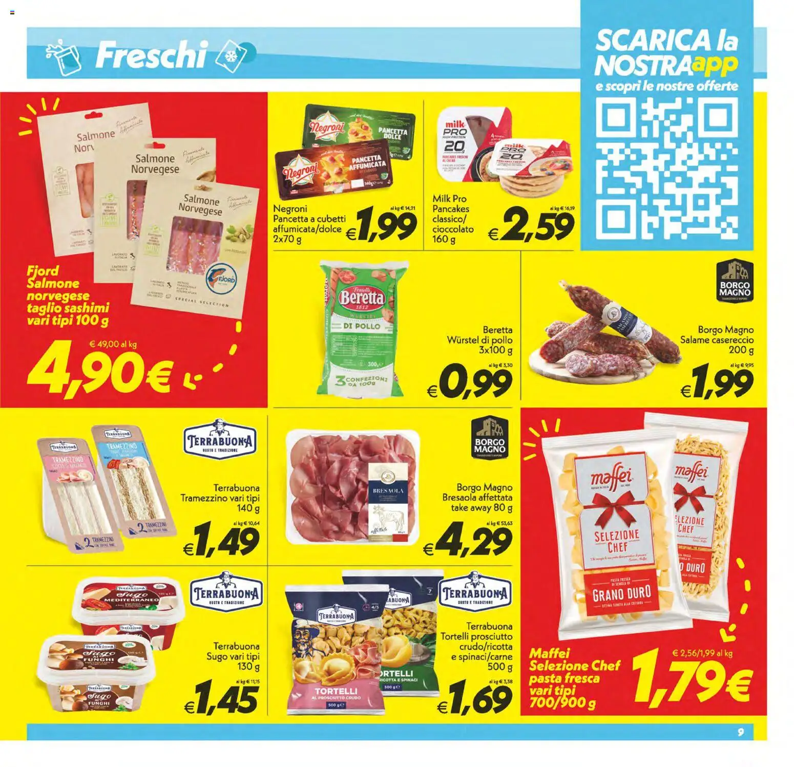 Volantino SuperConveniente del 10/07/2026 | Pagina: 9 | Prodotti: Prosciutto Crudo, Salame, Salmone, Ricotta