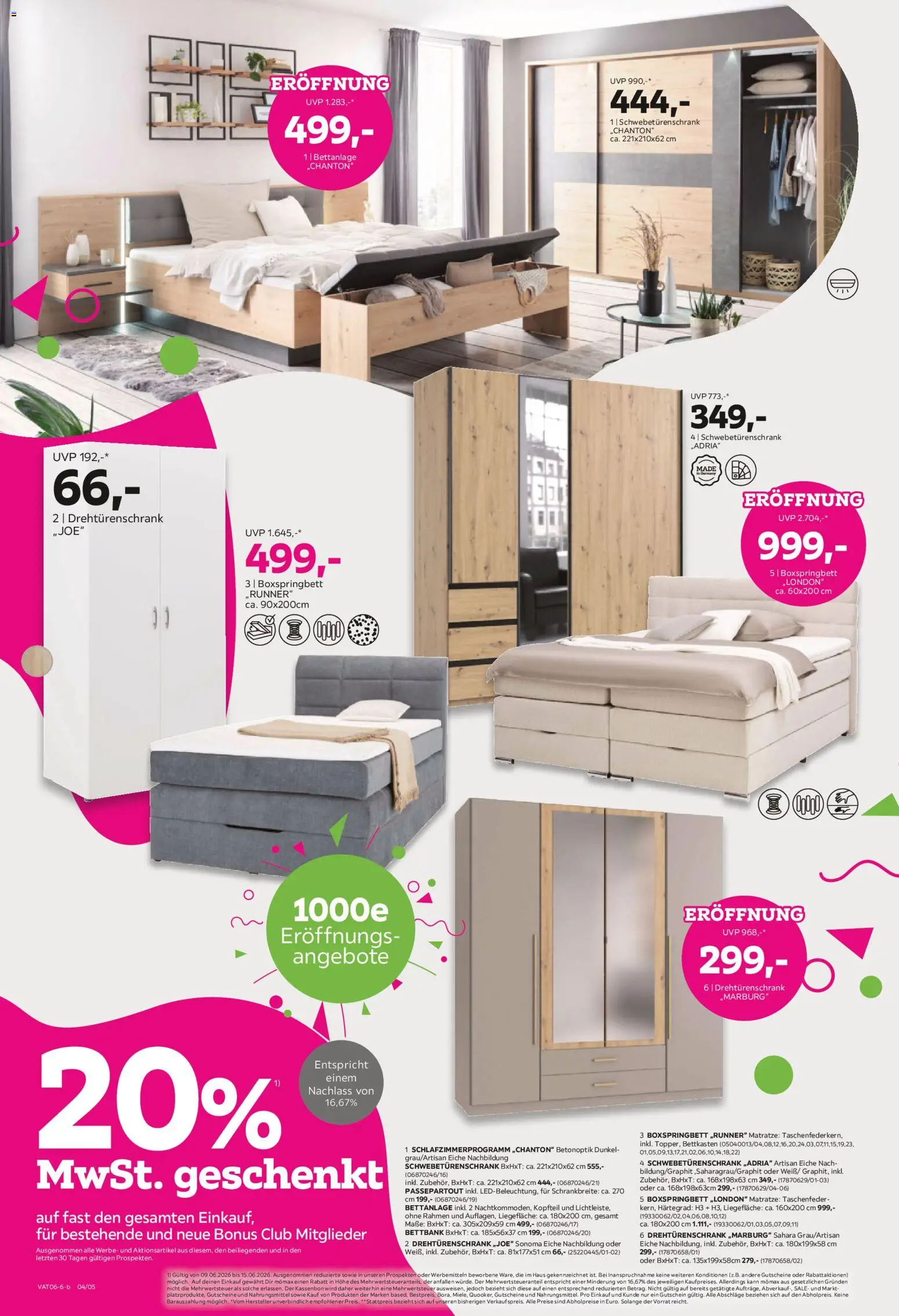 Mömax Prospekt aktuell gültig ab 09.06.2026 | Seite: 4 | Produkte: Matratze