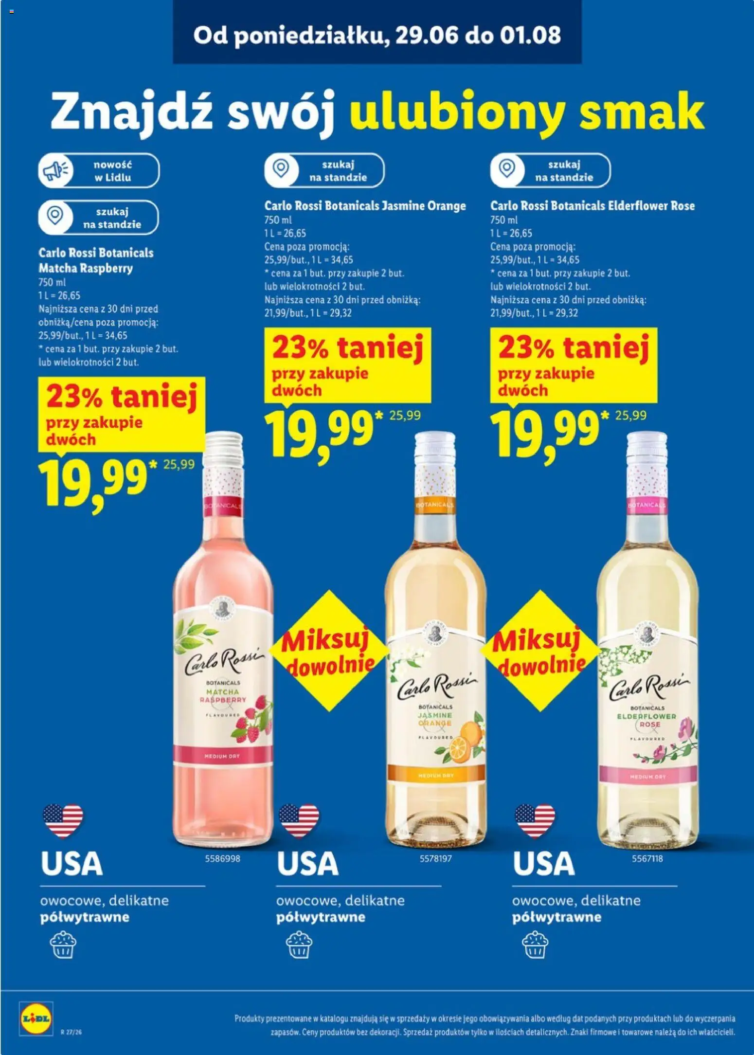 Lidl Katalog karta win od 29.06.2026 | Strona: 5 | Produkty: Carlo Rossi