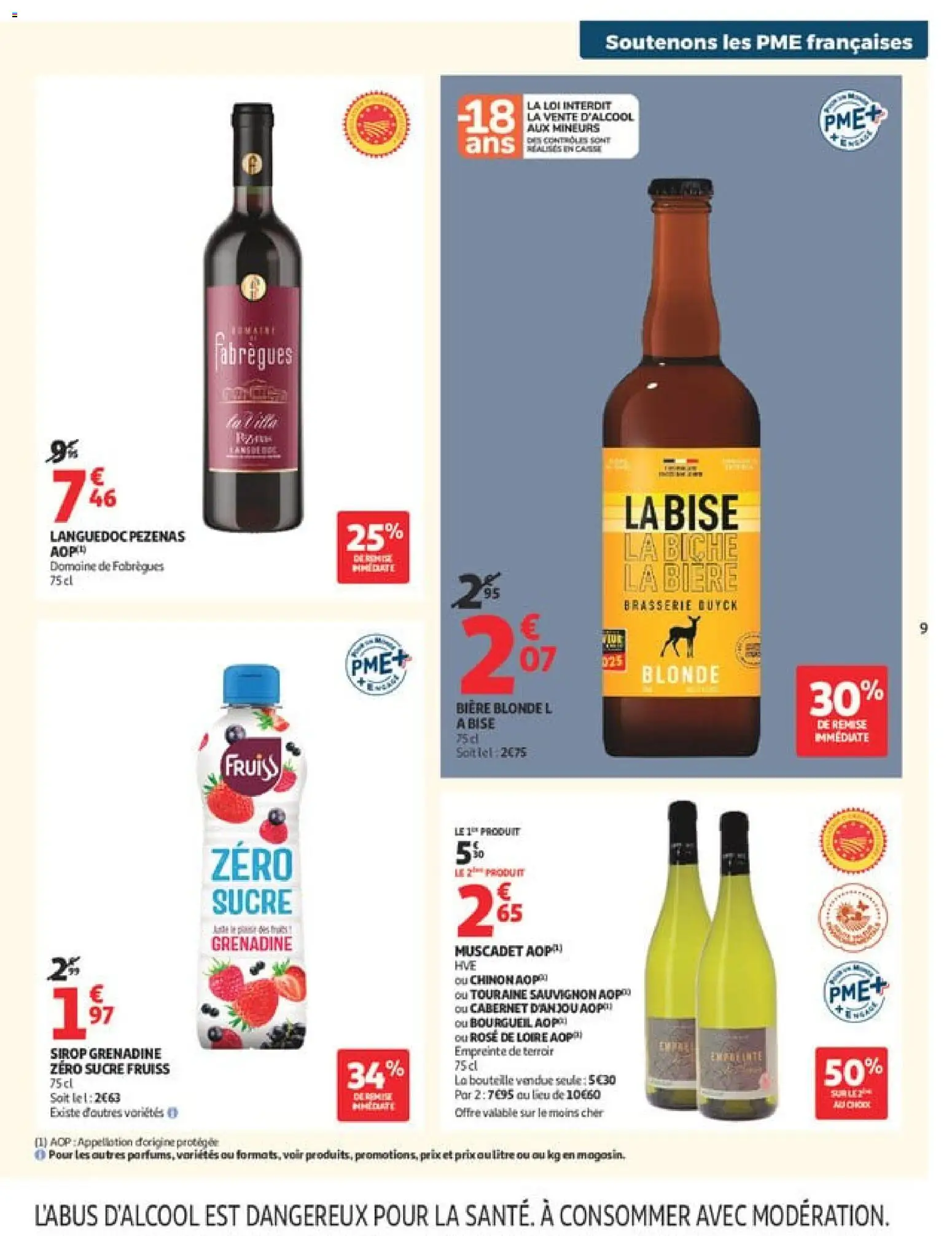 {H1} | Page: 9 | Produits: Sucre, Bière blonde, Bière