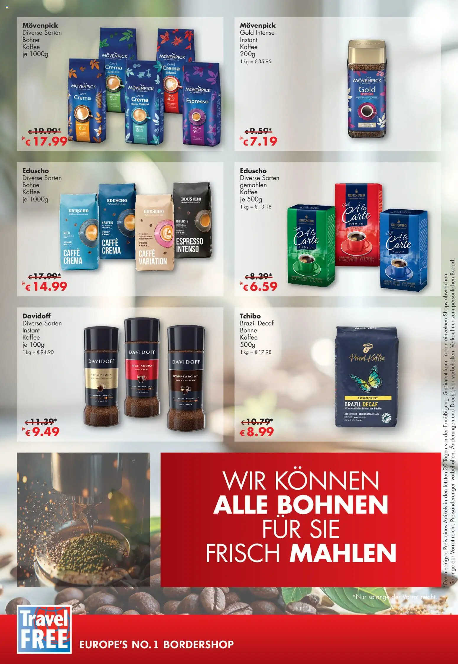 Travel Free Angebote – gültig ab 01.06.2026 | Seite: 5 | Produkte: Kaffee, Eduscho
