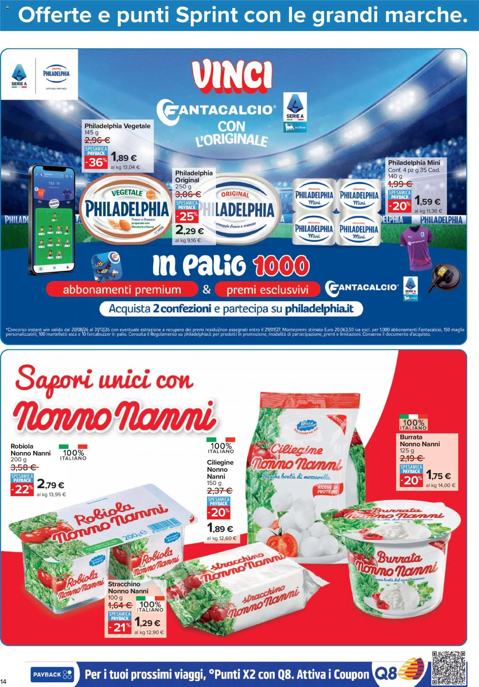 Volantino Carrefour del 04/09/2026 | Pagina: 14 | Prodotti: Mandorla, Mozzarella, Robiola, Burrata