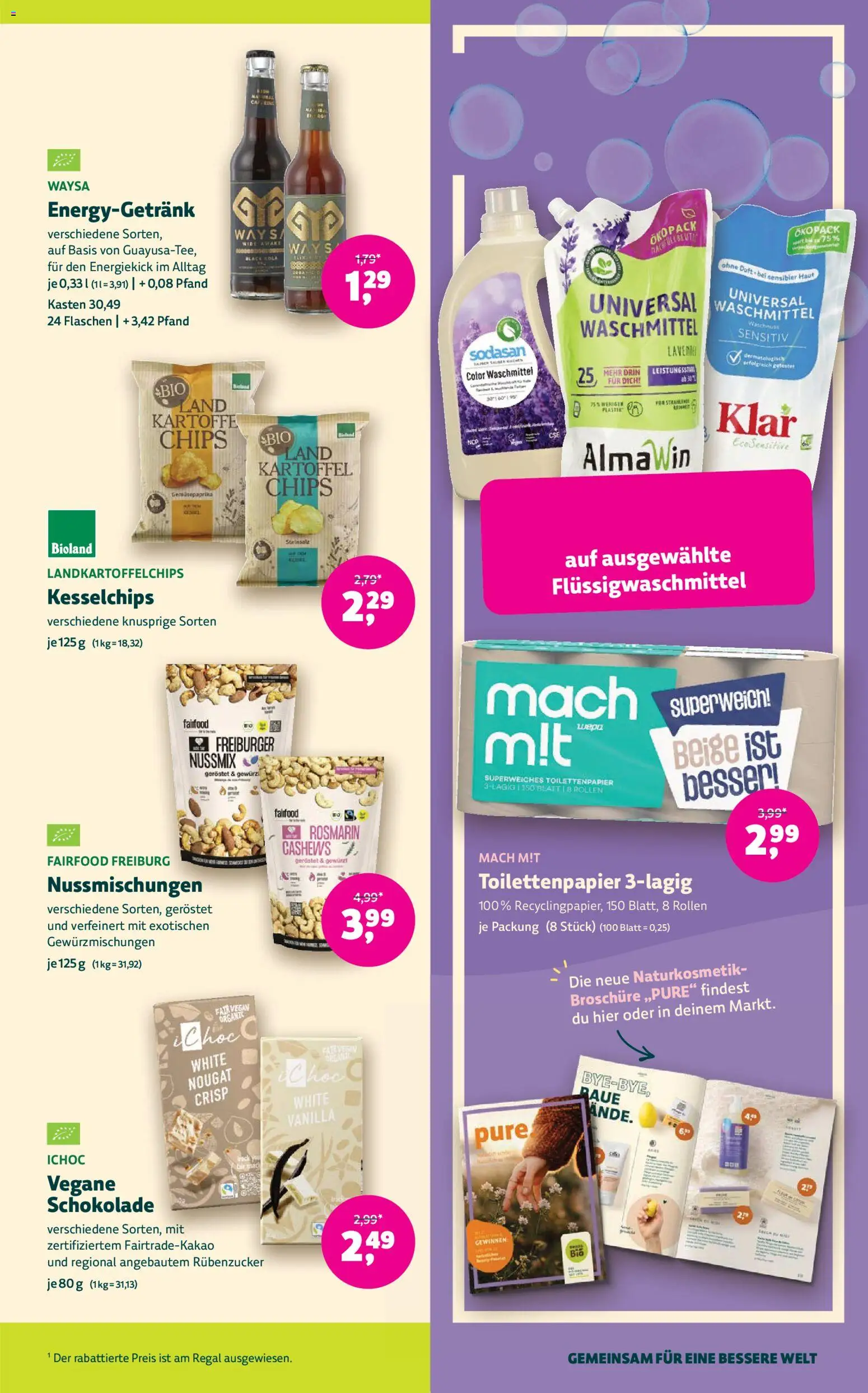 BioMarkt Prospekt – gültig ab 09.09.2026 | Seite: 13 | Produkte: Schokolade, Regal, Waschmittel, Toilettenpapier