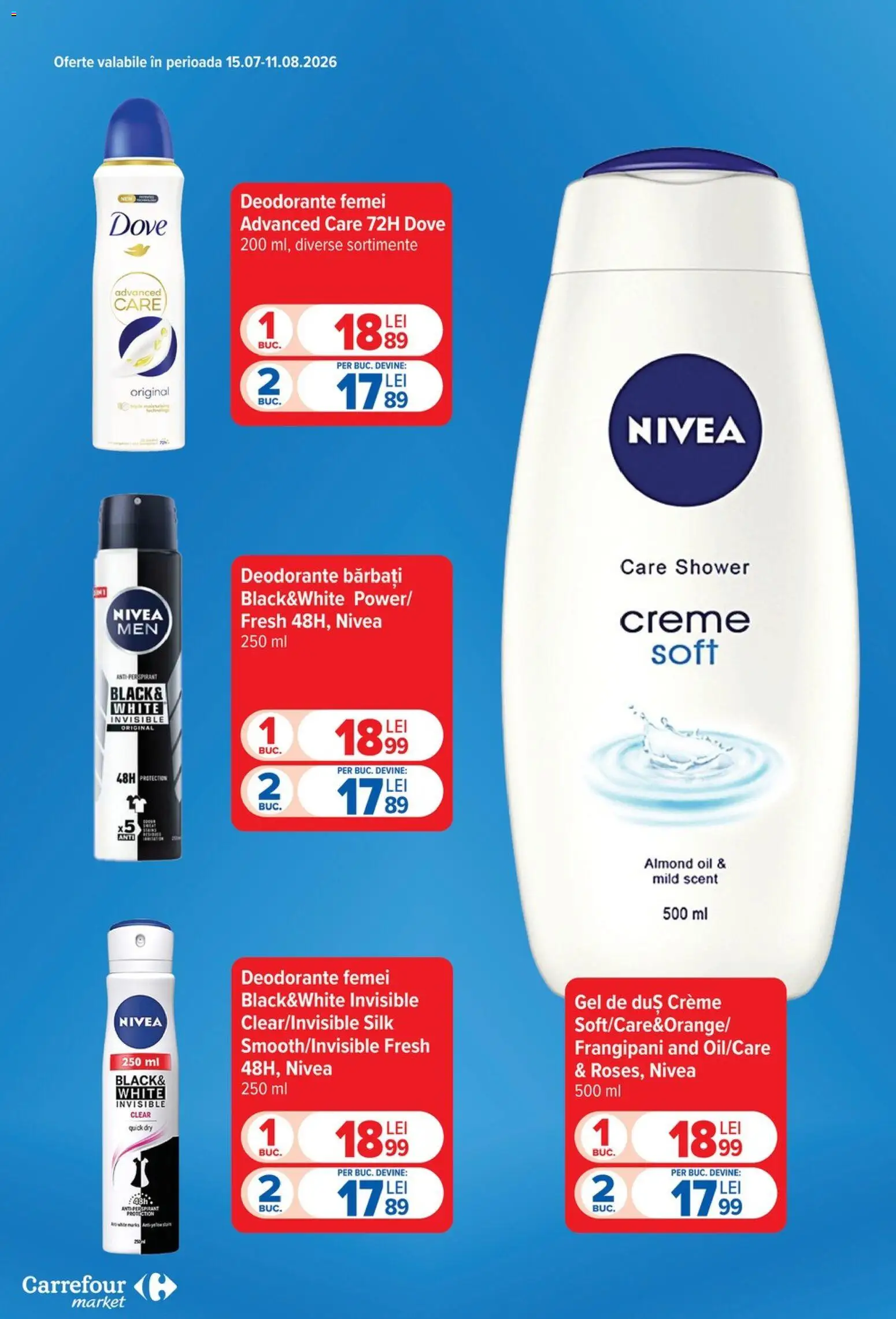 Noul catalog Carrefour – valabil de la 29.07.2026 | Pagină: 5 | Produse: Antiperspirant